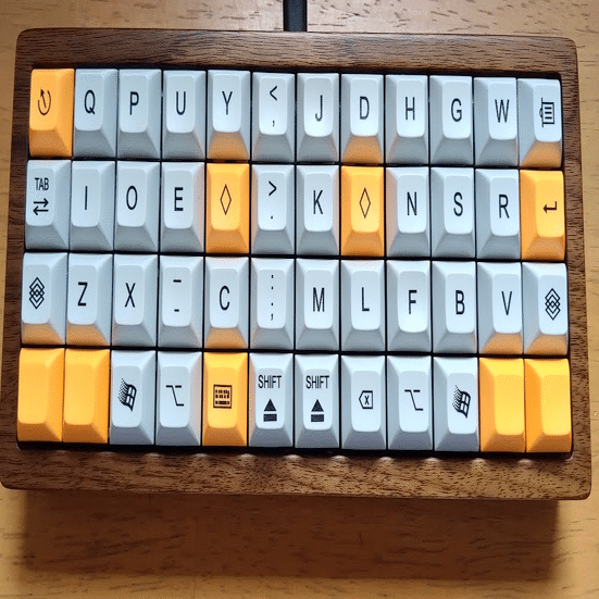 YMDK Air40 木製フレーム メカニカルキーボード オーソリニア 48キー YMDK Air40完成！！｜ヤマカズ