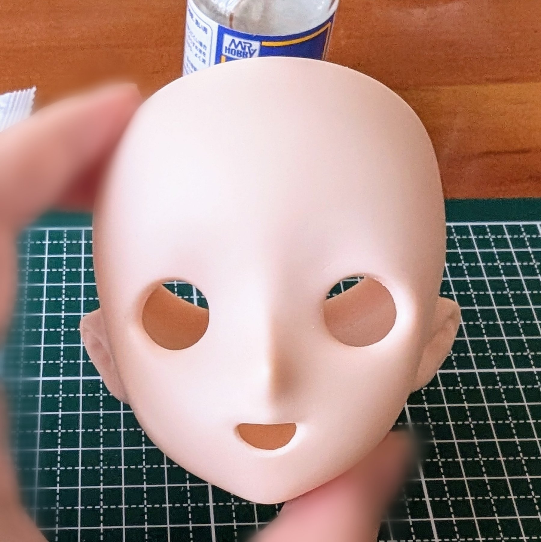 ドールヘッドメイク練習⑥【開口、口内パーツ編】｜ゆずのき