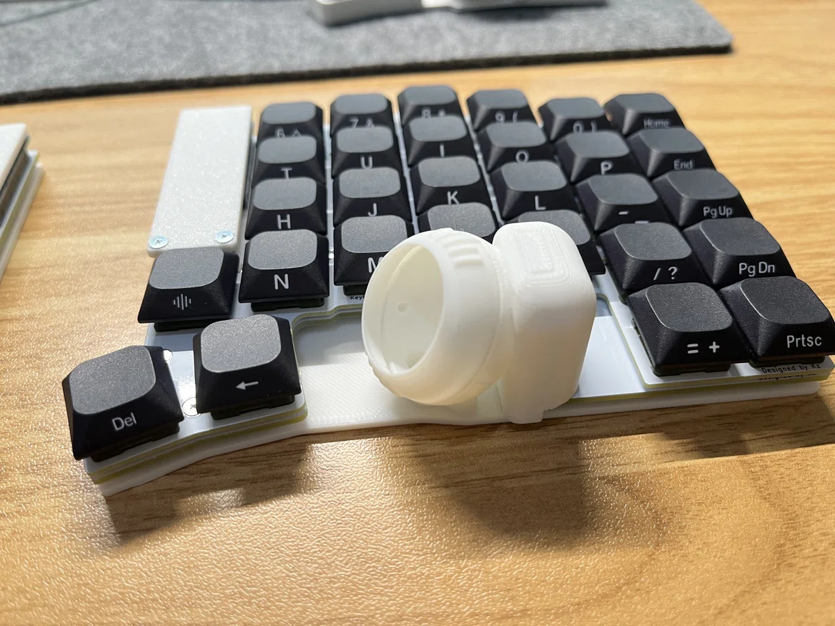 nkf-77様向け、Keyball61ケース+トラックボールケース ひくく