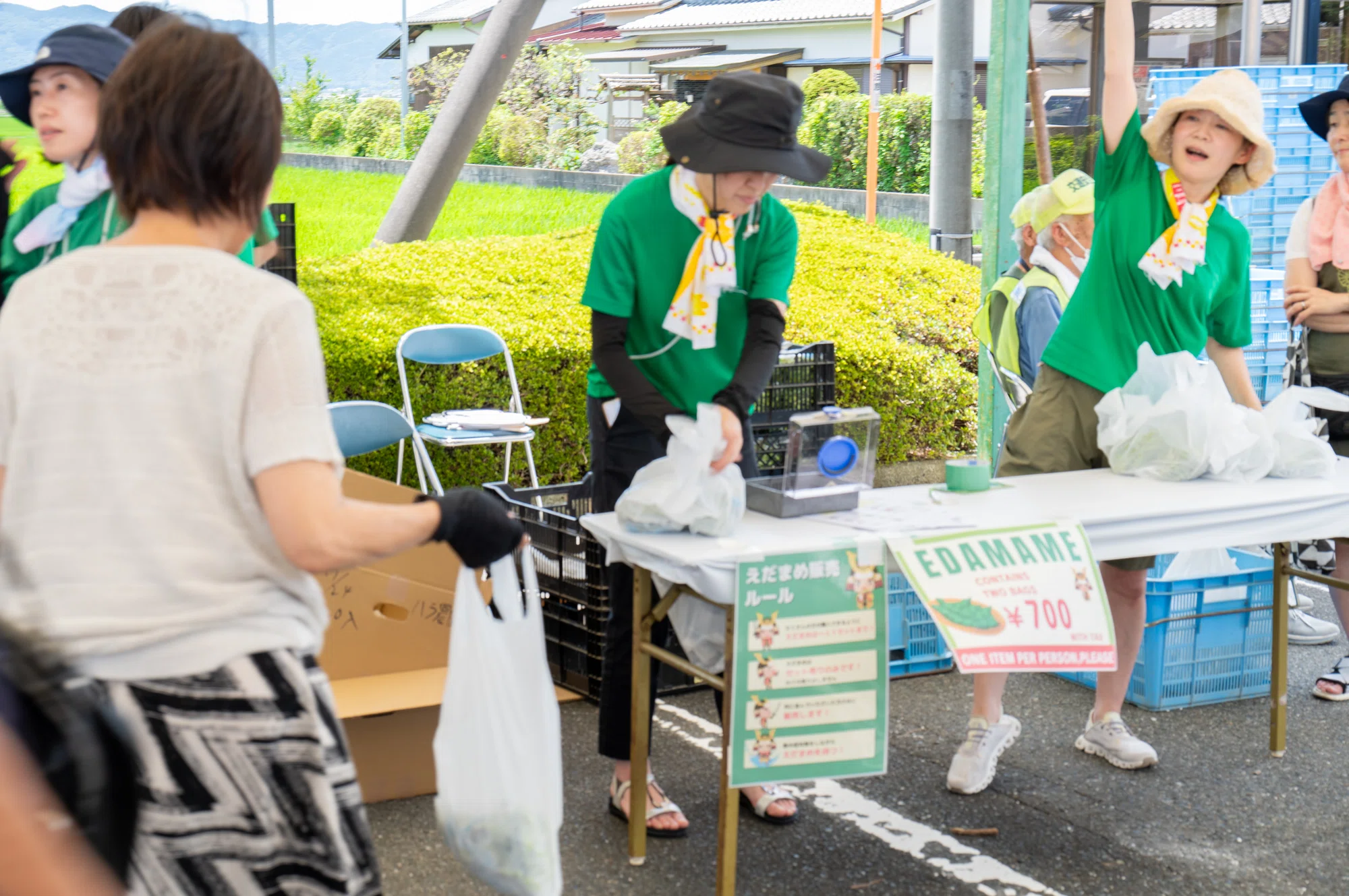 大刀洗えだまめ収穫祭2024（1）枝豆に並ぶ｜トリミダストリー
