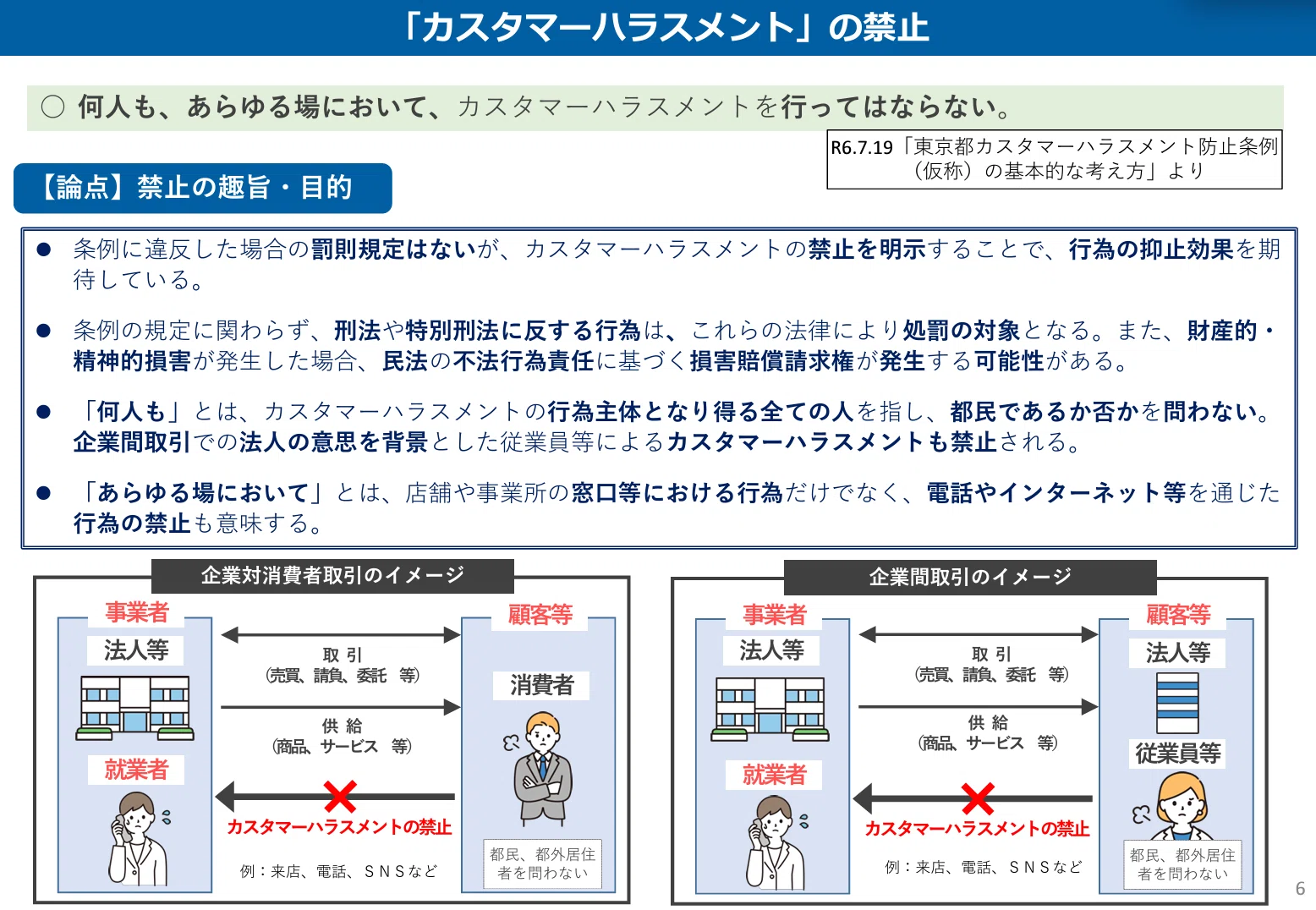 労働】カスタマーハラスメントにかかる法令等整備−使用者に対策義務が 