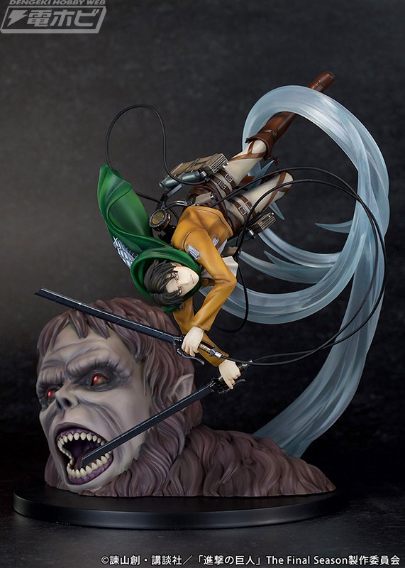 疾走感溢れる姿を再現！『進撃の巨人』リヴァイが獣の巨人との激しい