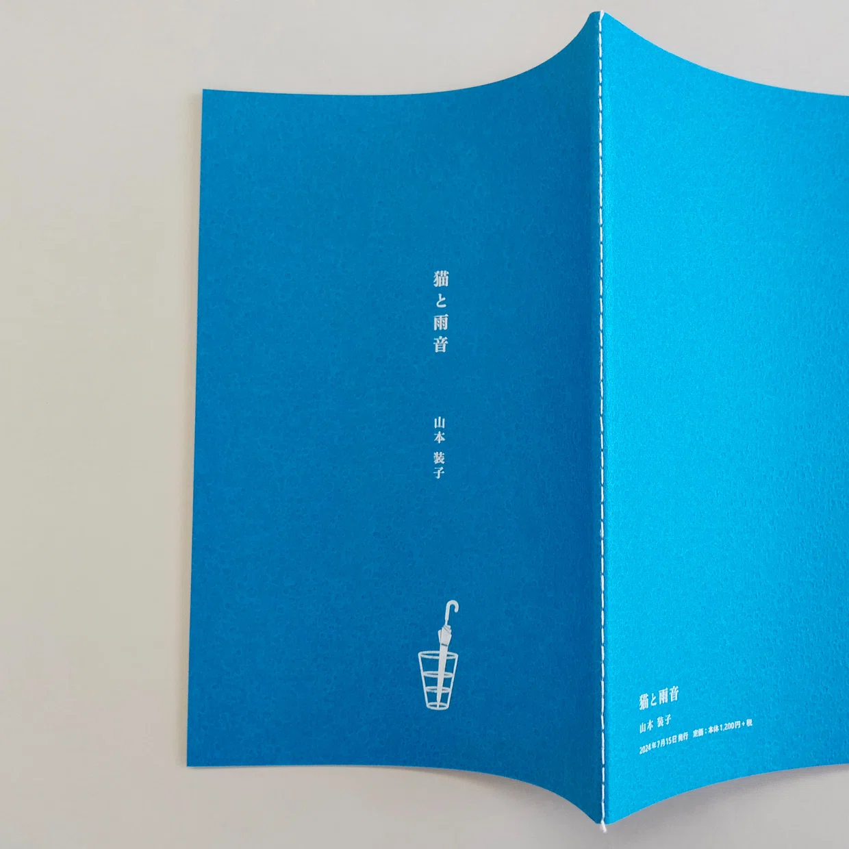 Soutei No.1 猫と雨音 －雨を表現した装丁見本－｜小さな出版と本の研究室