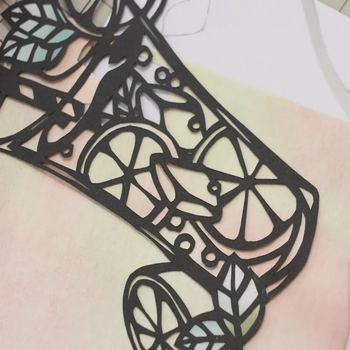 おうちで涼しく！冷たいドリンクを描くレトロな切り絵｜ミルーム