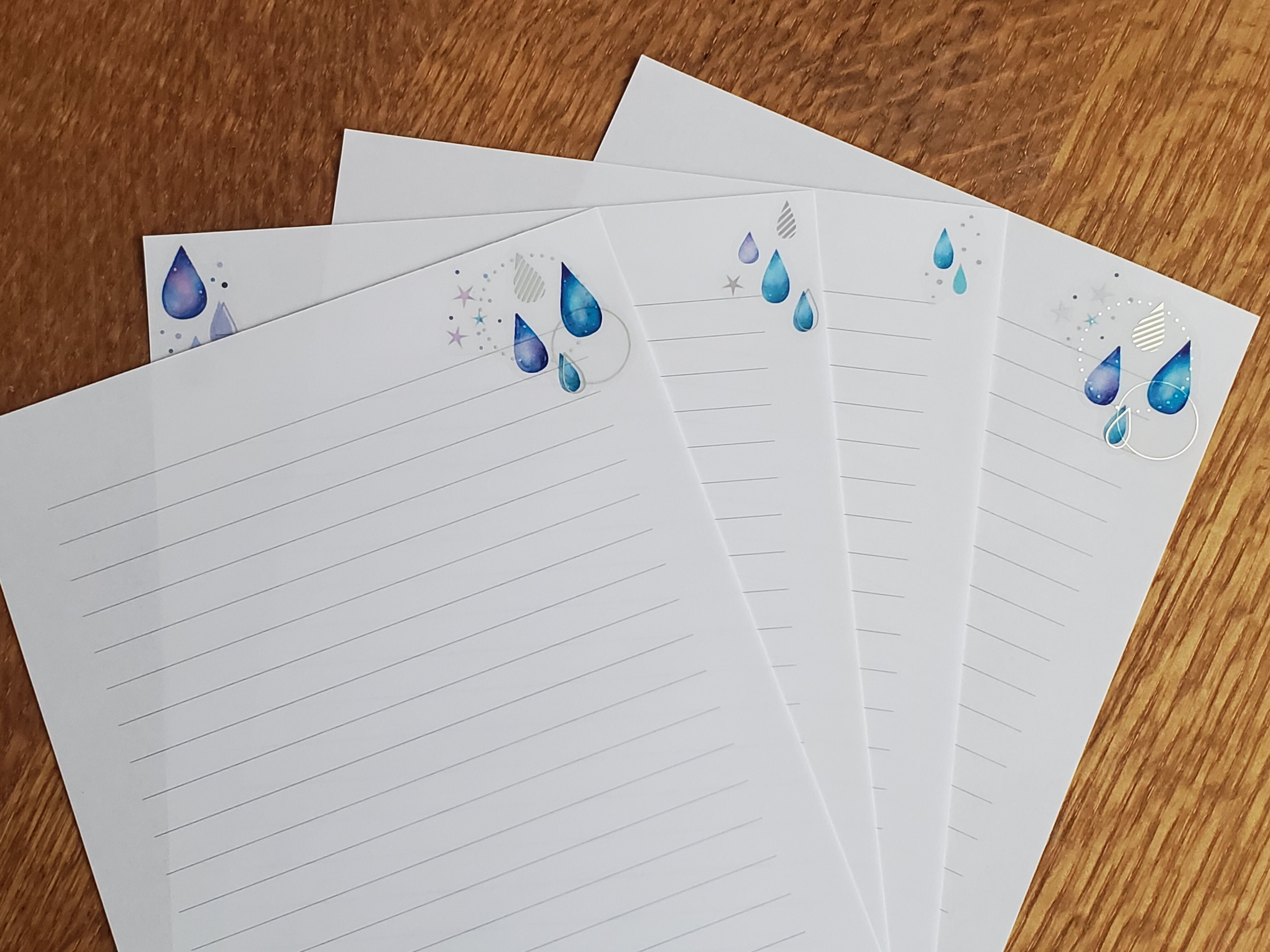 文房具】手作り便箋～雫 Drop～｜ParaoFirmamento