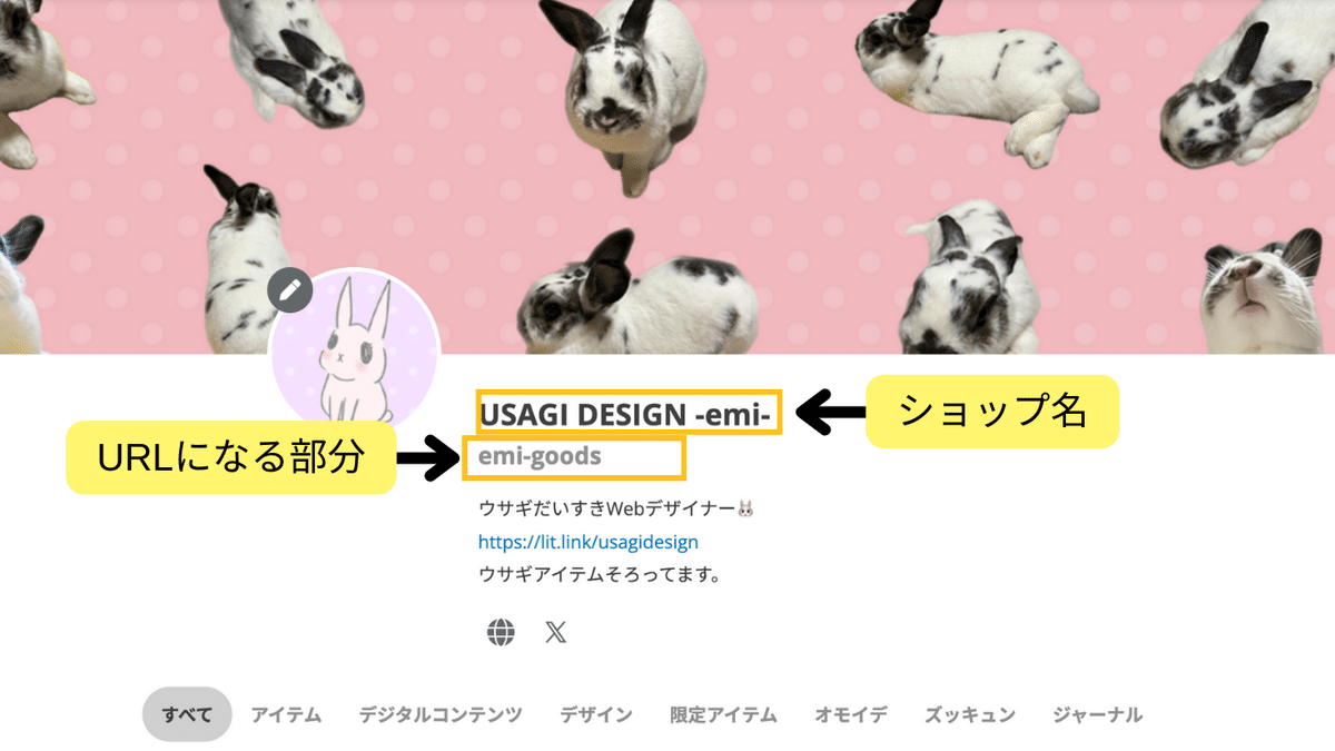 SUZURIショップの新URLに込めた想い｜emi. USAGI DESIGN-emi-