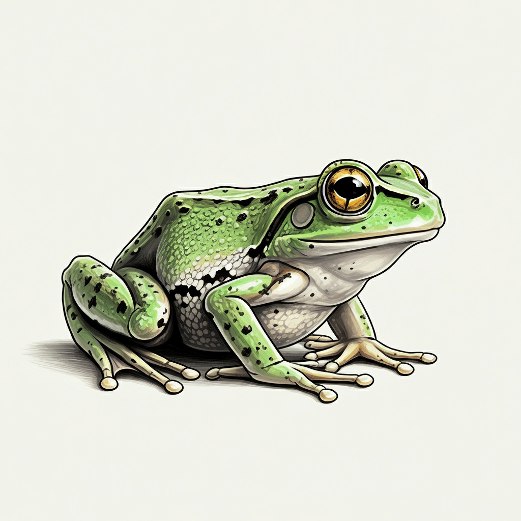 カエル蛙3分ドローイング手描き原画