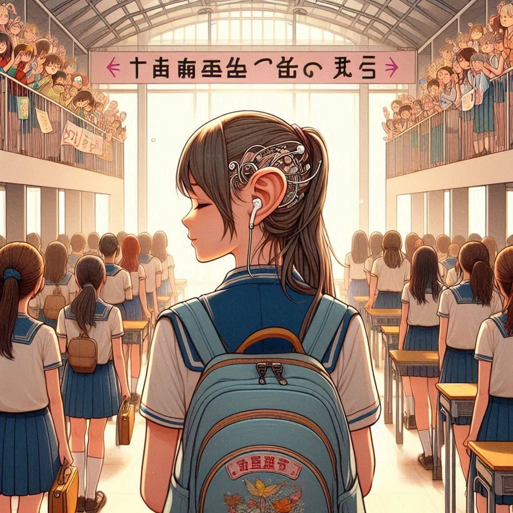 感情の変化：Emotional Changes【創作大賞2024エッセイ部門】【女子高生エッセイ】【要約】⓮『ある日、片耳難聴で世界が半分になった👂🏻』High School Girl Essay “One Day, My World Was Halved by Sudden Hearing Loss in One Ear👂🏻”Koro＆Arumi #イラスト <a target=