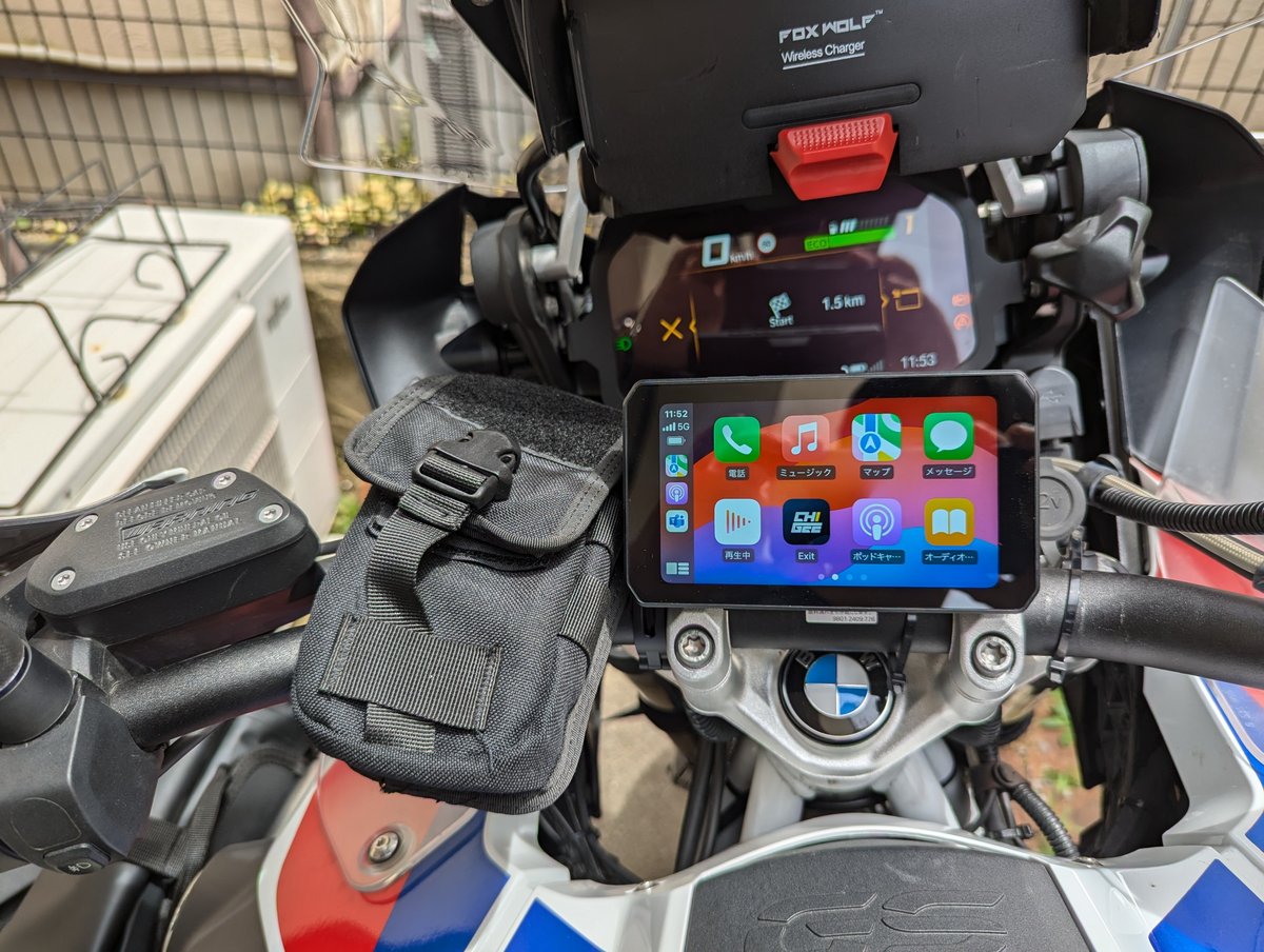 BMWのバイクのナビホルダーにスマートモニターを取りつけてみた！｜Taroken 
