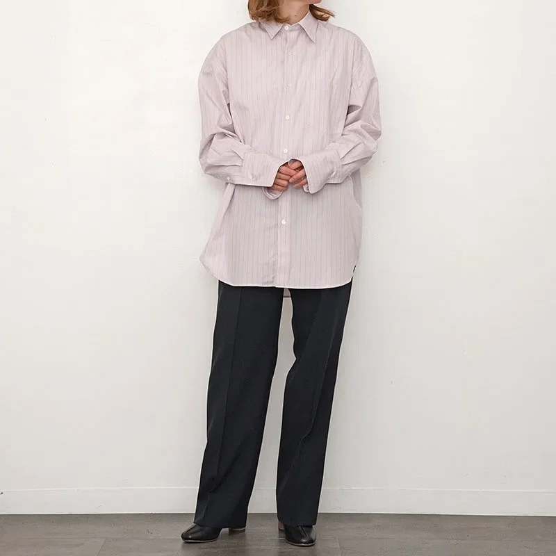 24AWスタート【AURALEE】 SUVIN HIGH COUNT CLOTH STRIPE SHIRT