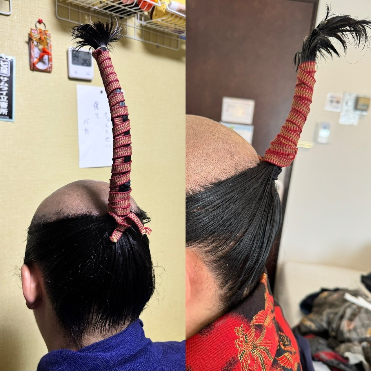 2024/08/03 茶筅髷と、地毛ちょんまげ仲間｜まげメガネ