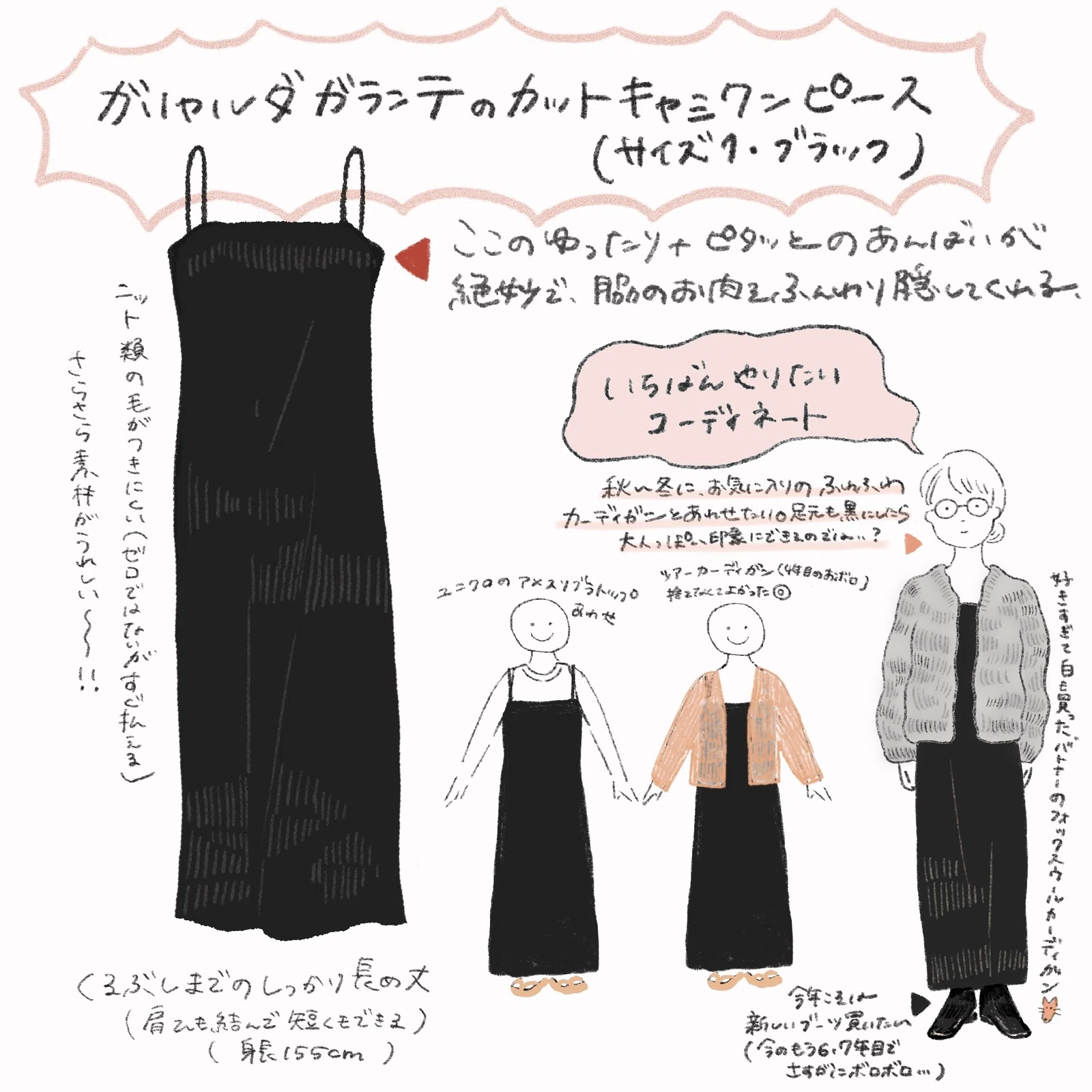 大人な襤褸キャミワンピース 賢く