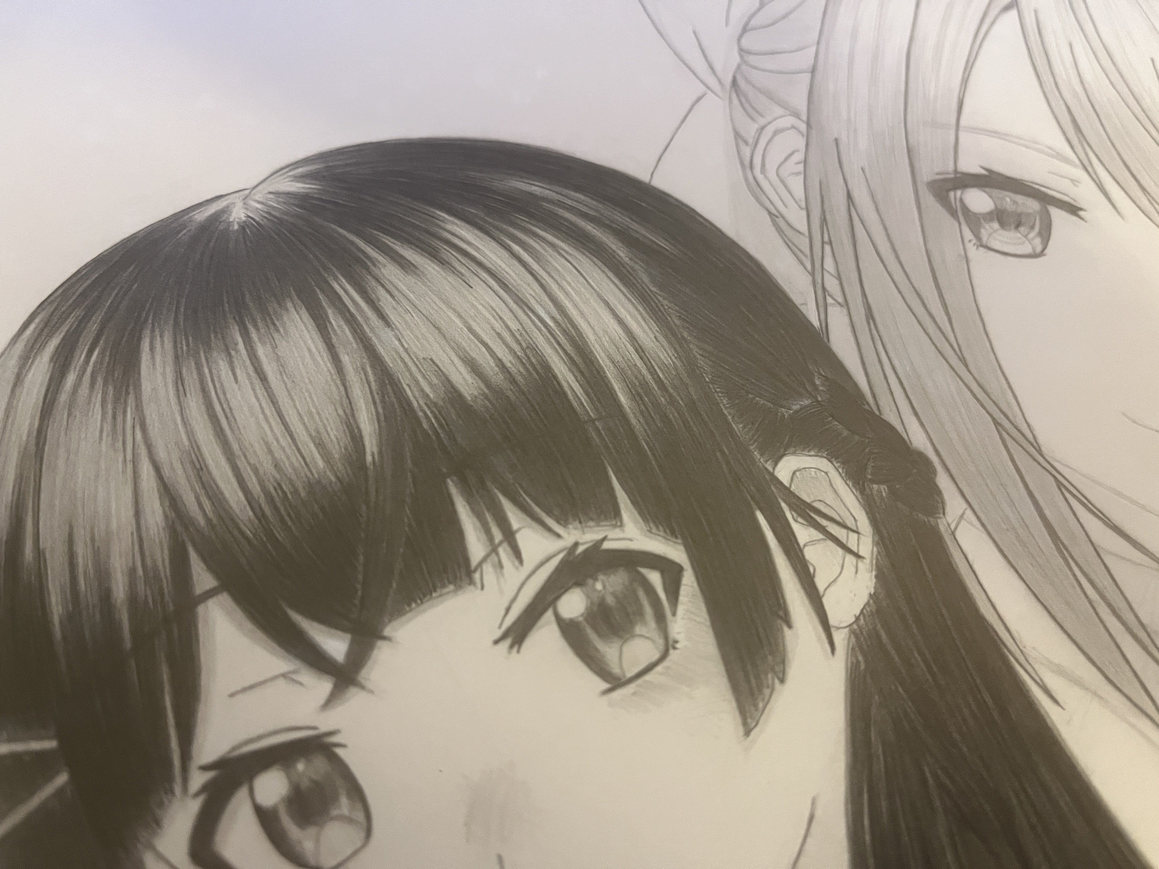 A4 手描き イラスト】 同人 ファンアート鉛筆画 原画 ケント紙