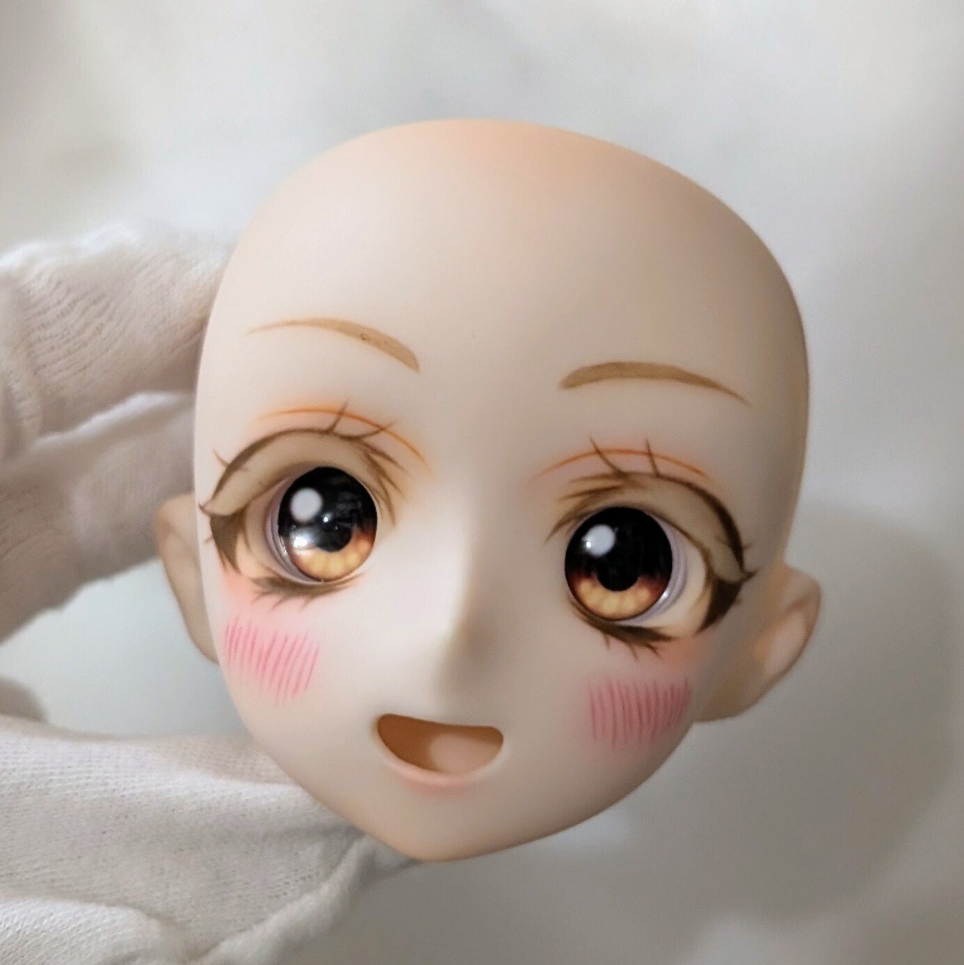 ドールヘッドメイク練習⑥【開口、口内パーツ編】｜ゆずのき