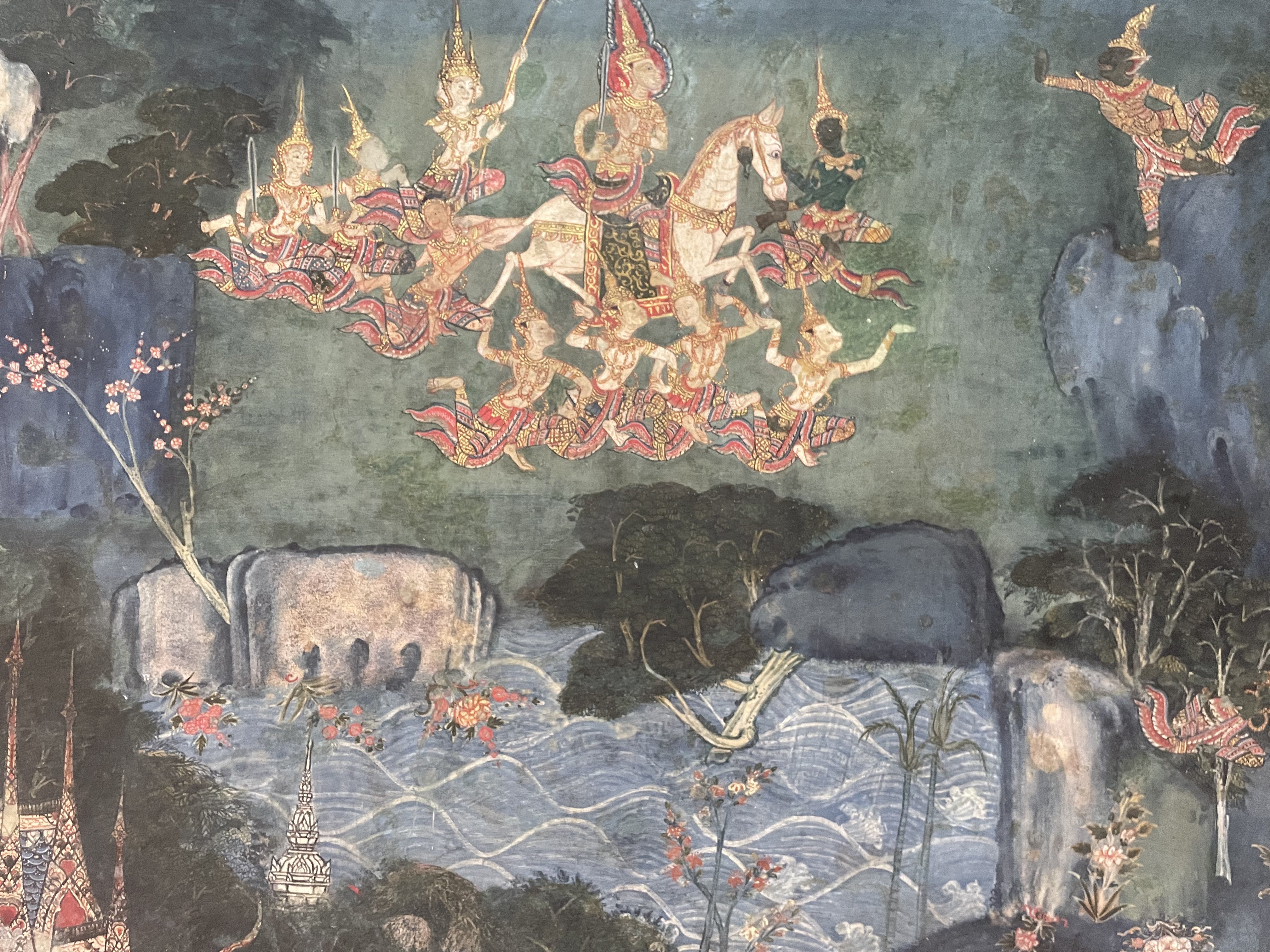 タイの板絵 ワットチャイヤティット】ホラーみが強すぎる扉絵「乙女の果実が