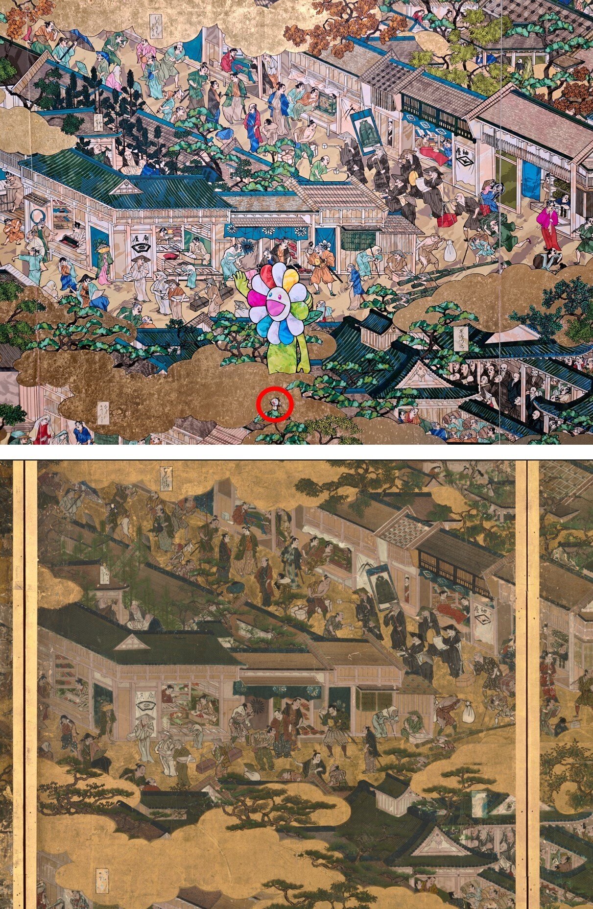 村上版洛中洛外図右隻 風神・雷神《岩佐又兵衛》【村上隆もののけ京都