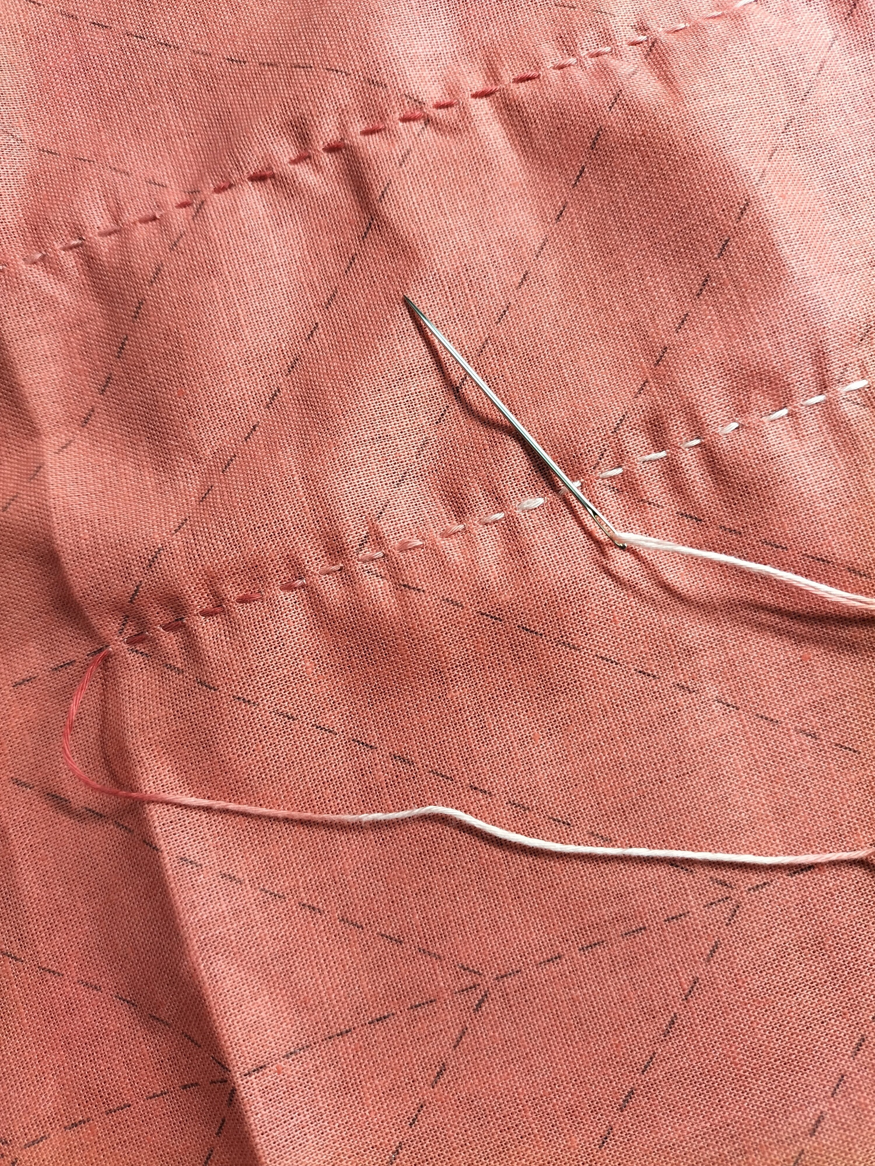 手芸🪡フェリシモの刺し子キットを作ってるよ♪｜たぬ