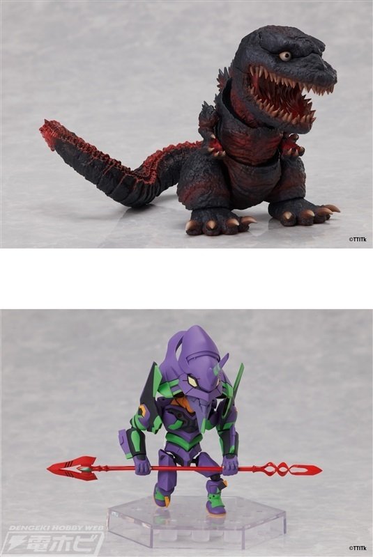 ゴジラ、エヴァ、ウルトラマン、仮面ライダーのデフォルメ可動 ゴジラ、エヴァ、ウルトラマン、仮面ライダーのデフォルメ可動