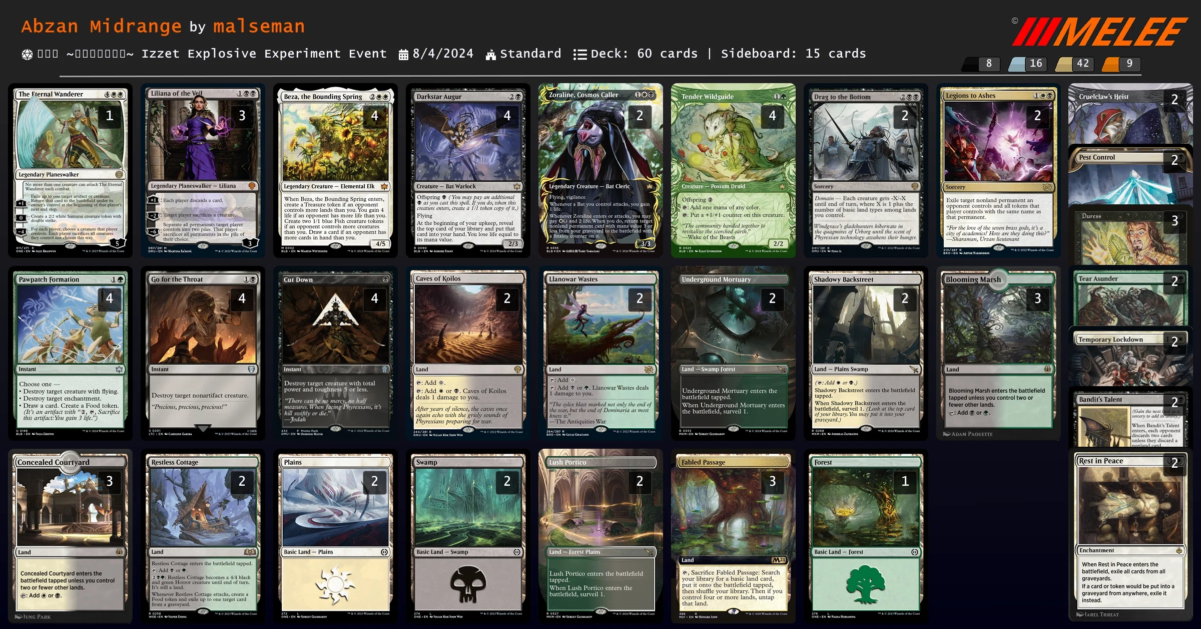 MTG　構築済みデッキ　オルゾフライフゲイン　スリーブ付き　即使用可能 2024年8月】蒼紅杯の参戦記&オルゾフコウモリ簡易デッキガイド