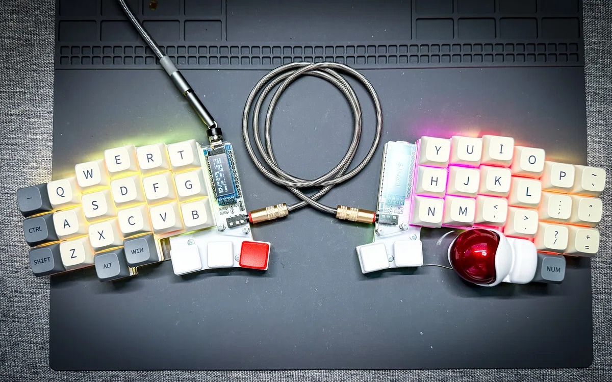 新品】Keyball44 (改) 有線 自作キーボード Vial対応（自作キーボード 