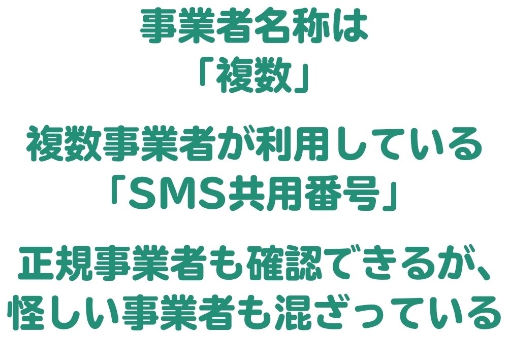 smsさん専用 詐欺かも？】SMS共用番号に要注意！ ショートメッセージは文面