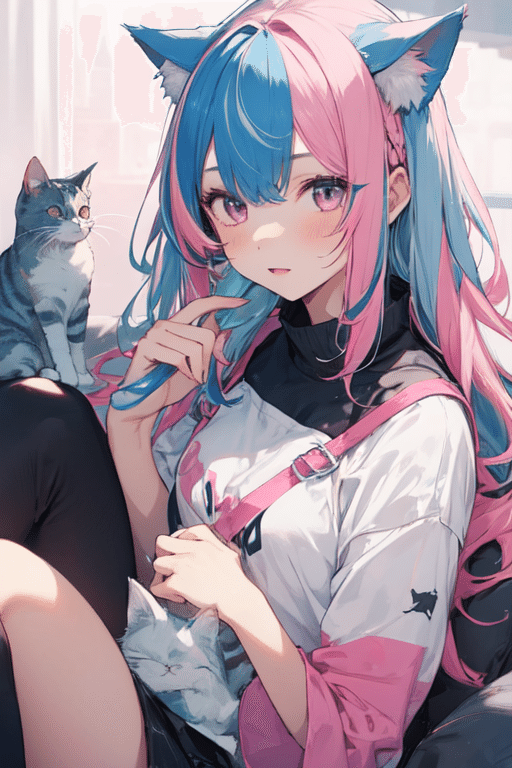 たにゃちゃん グラデーション背景