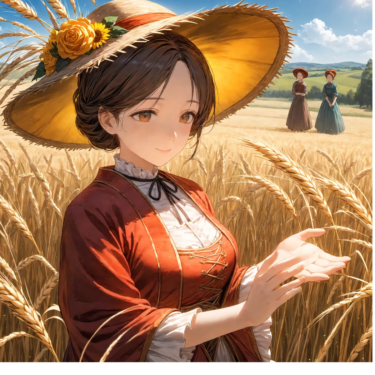 プロンプトにエドガードガと入力した女性のイラスト