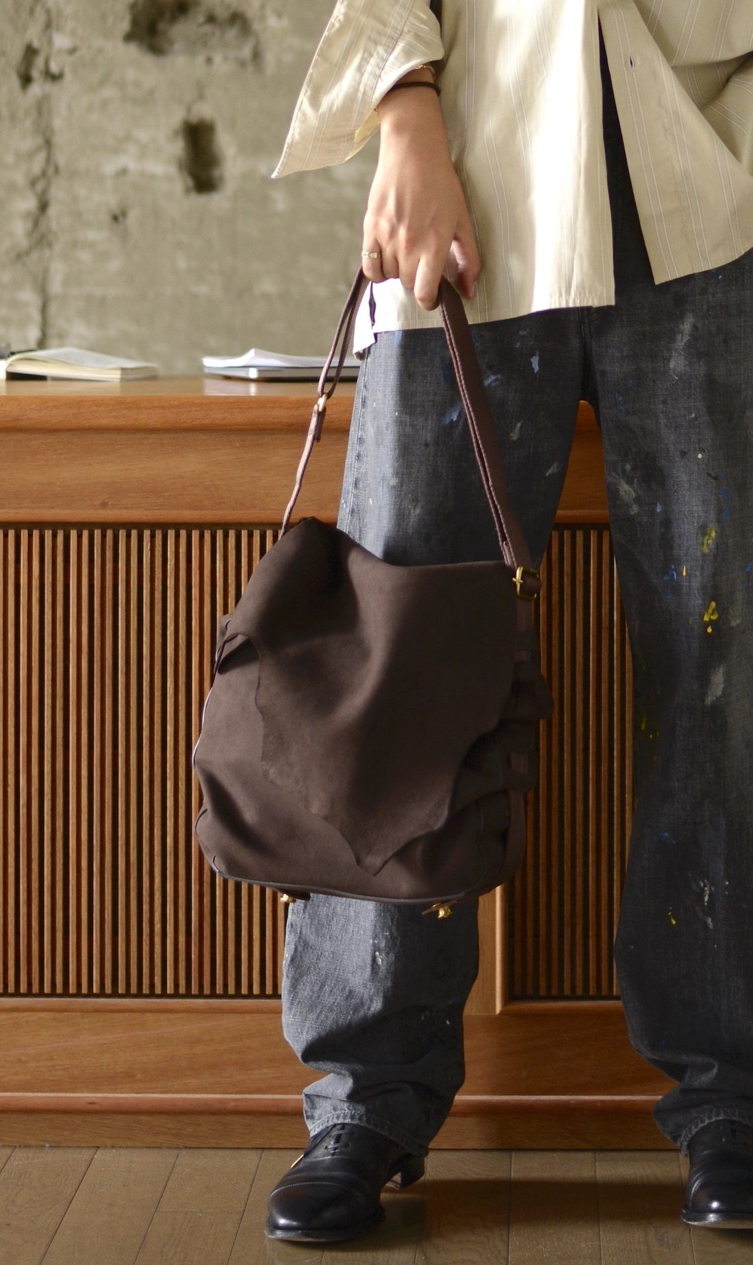 NICENESS 22SS ROGER ラムレザーバッグ NICENESS ROGER