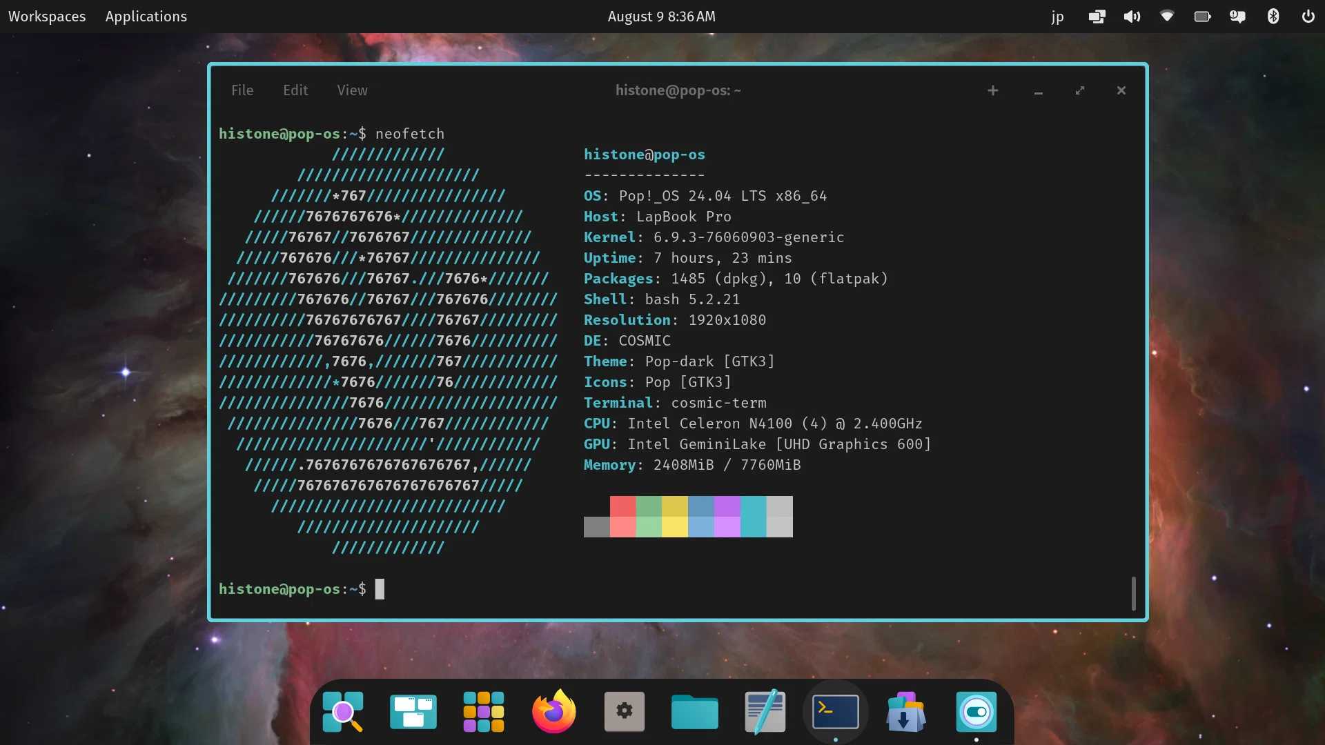 Pop!_OS COSMIC α版登場｜Histone