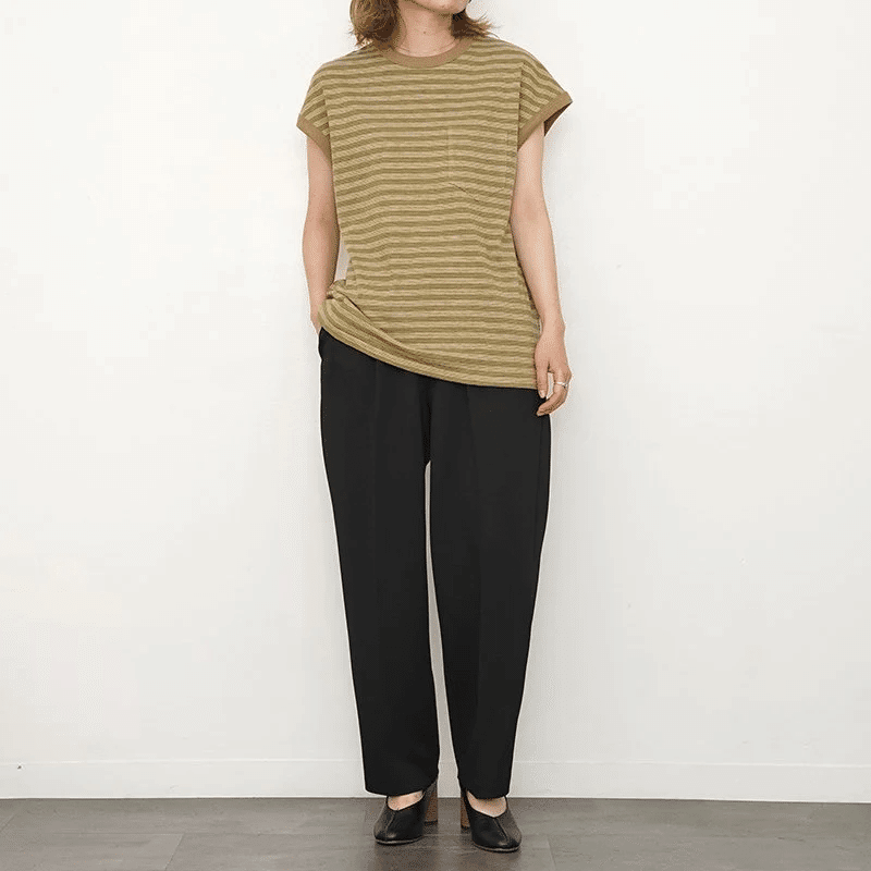 PHEENY フィーニー MULTI BORDER POCKET TEE 美品 PHEENY＞マルチボーダー アンサンブル トップス