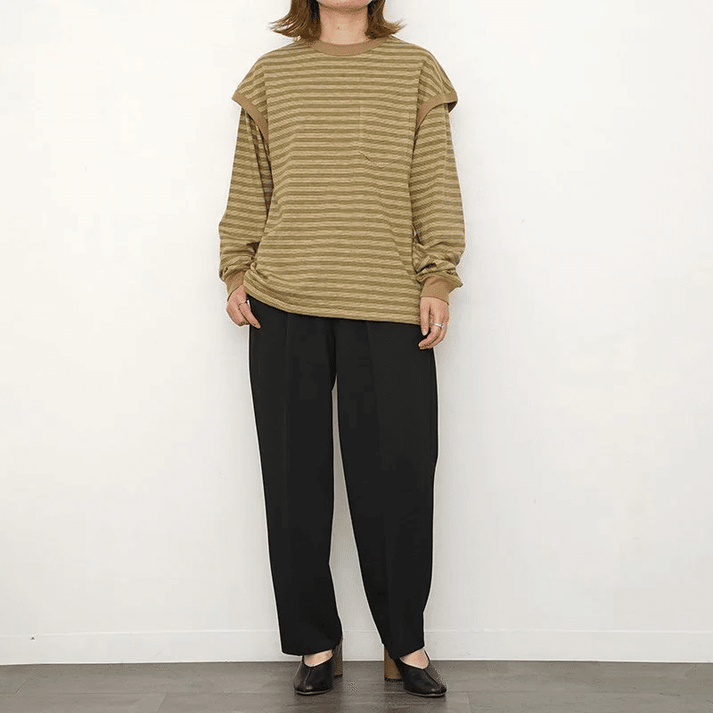 参価約7万【バイボレ】ワッフル3Dニットセーター スウェット パッチ