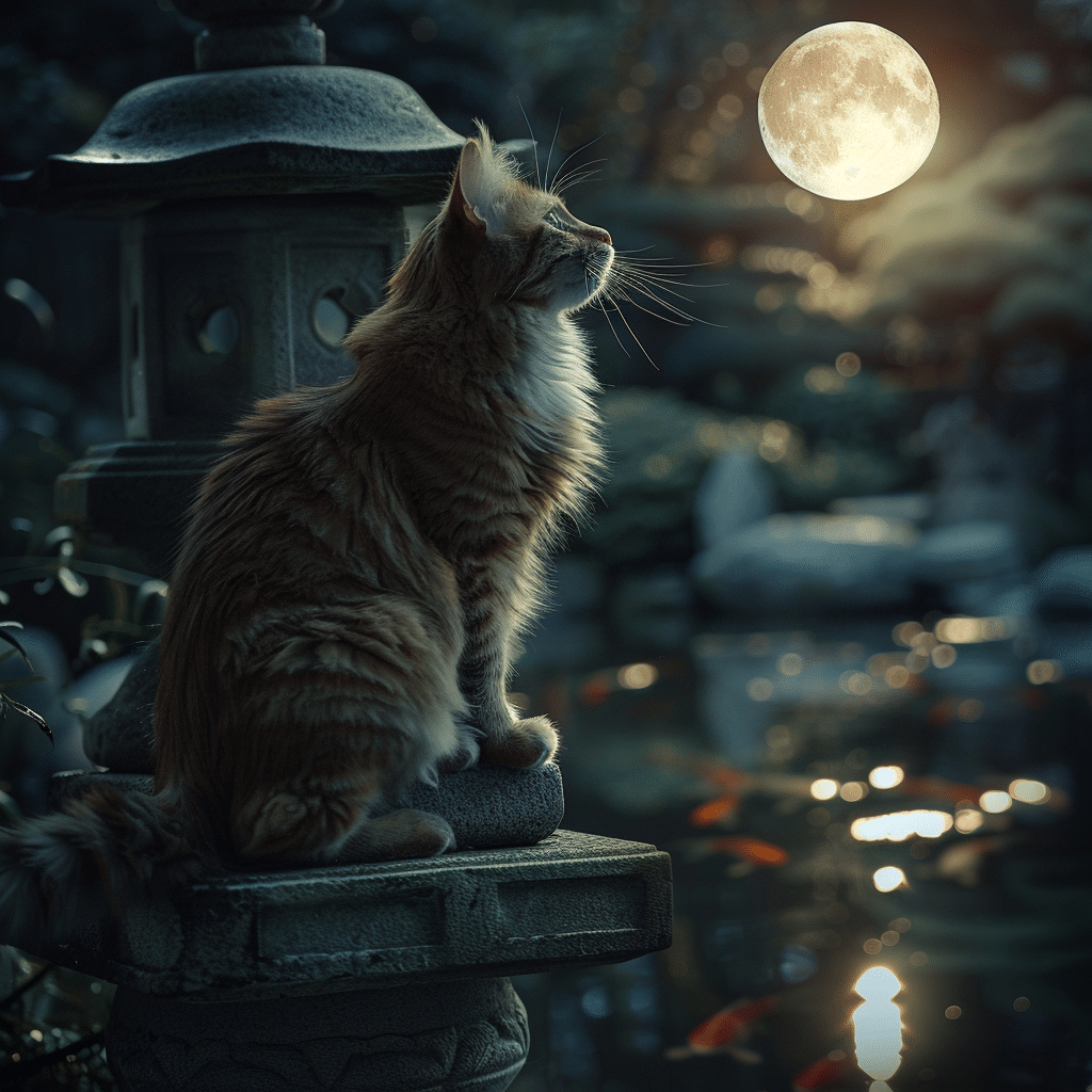 ねこ お月見にゃ🐾｜odyssey617