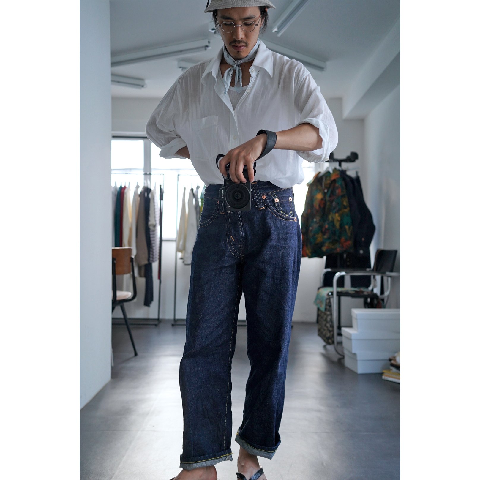 KOOKY ZOO クーキーズー DENIM FLARE PANTS ”CREASE”・1 - tity