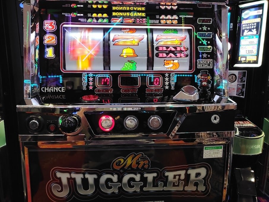 my jugglerⅣカウンター付きメダル付き 実際パチンコ屋輸入美品 Mrジャグラーはパチ屋を救う救世主｜たかたか