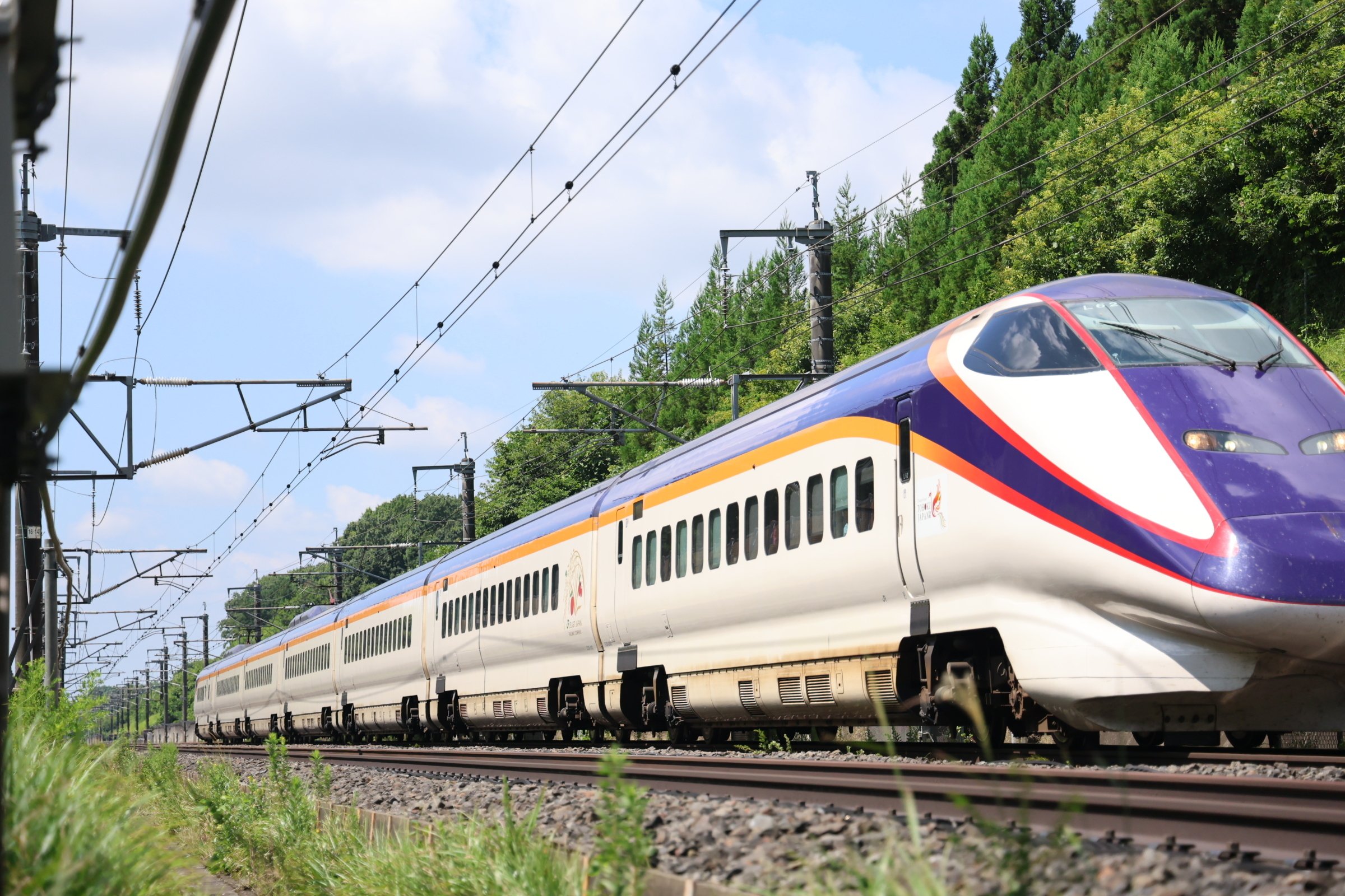 EOS R6 MarkⅡの電子シャッターで新幹線撮影。ローリングシャッター