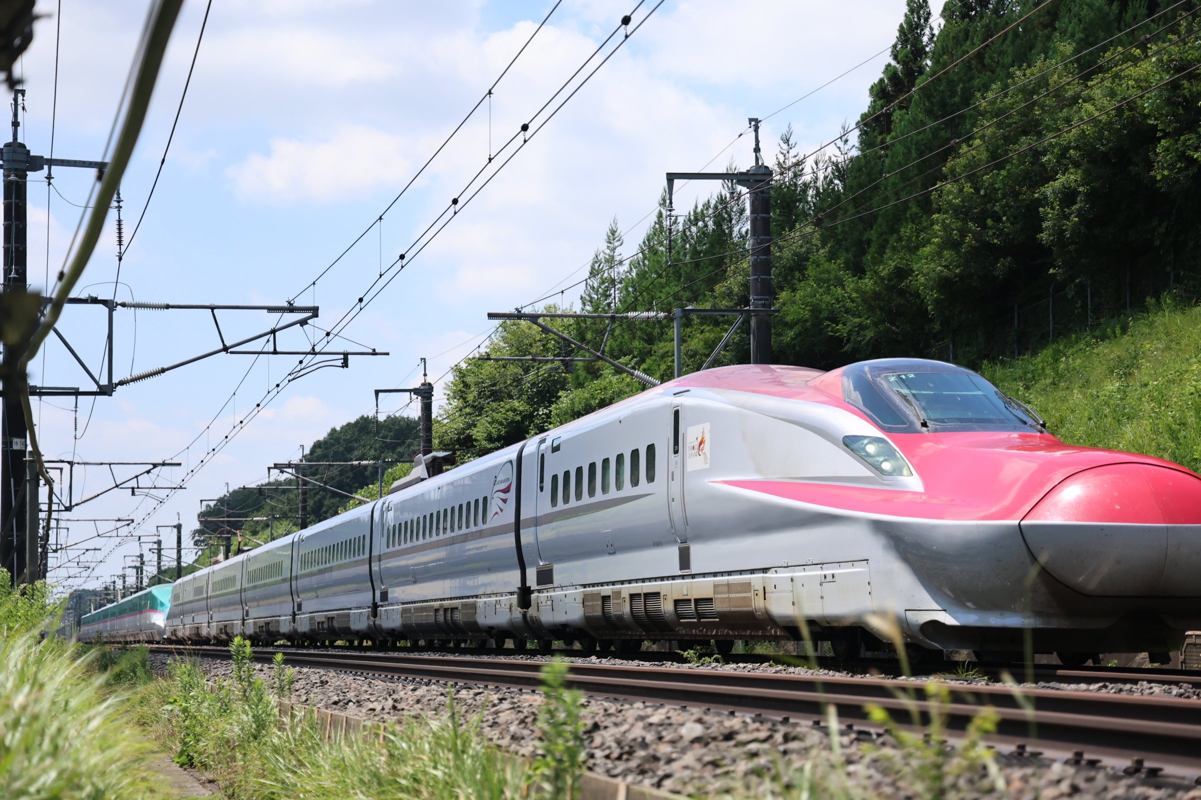 EOS R6 MarkⅡの電子シャッターで新幹線撮影。ローリングシャッター