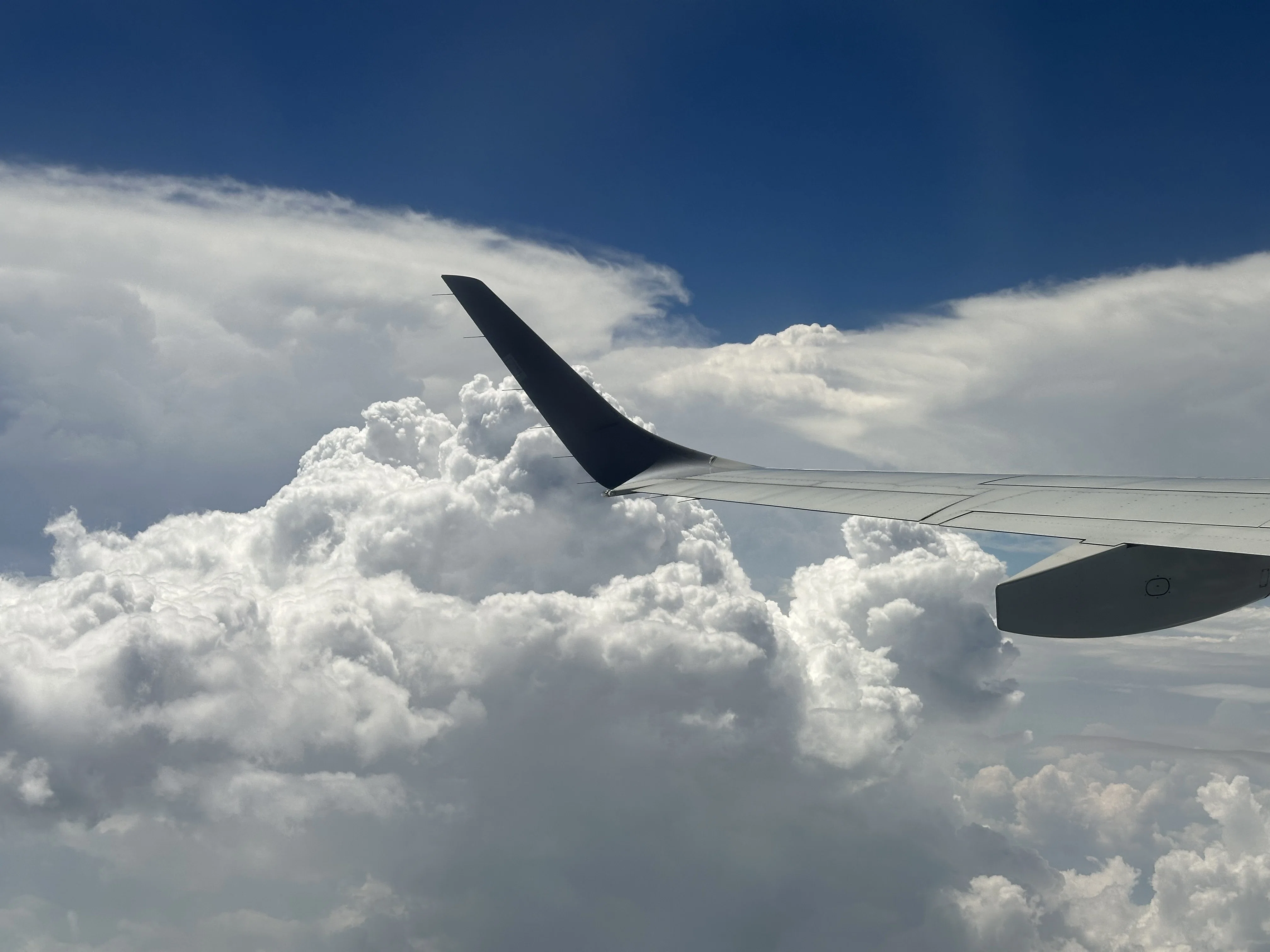 残暑お見舞い申し上げます。飛行機から見た雷雲の写真で、少しは涼しく