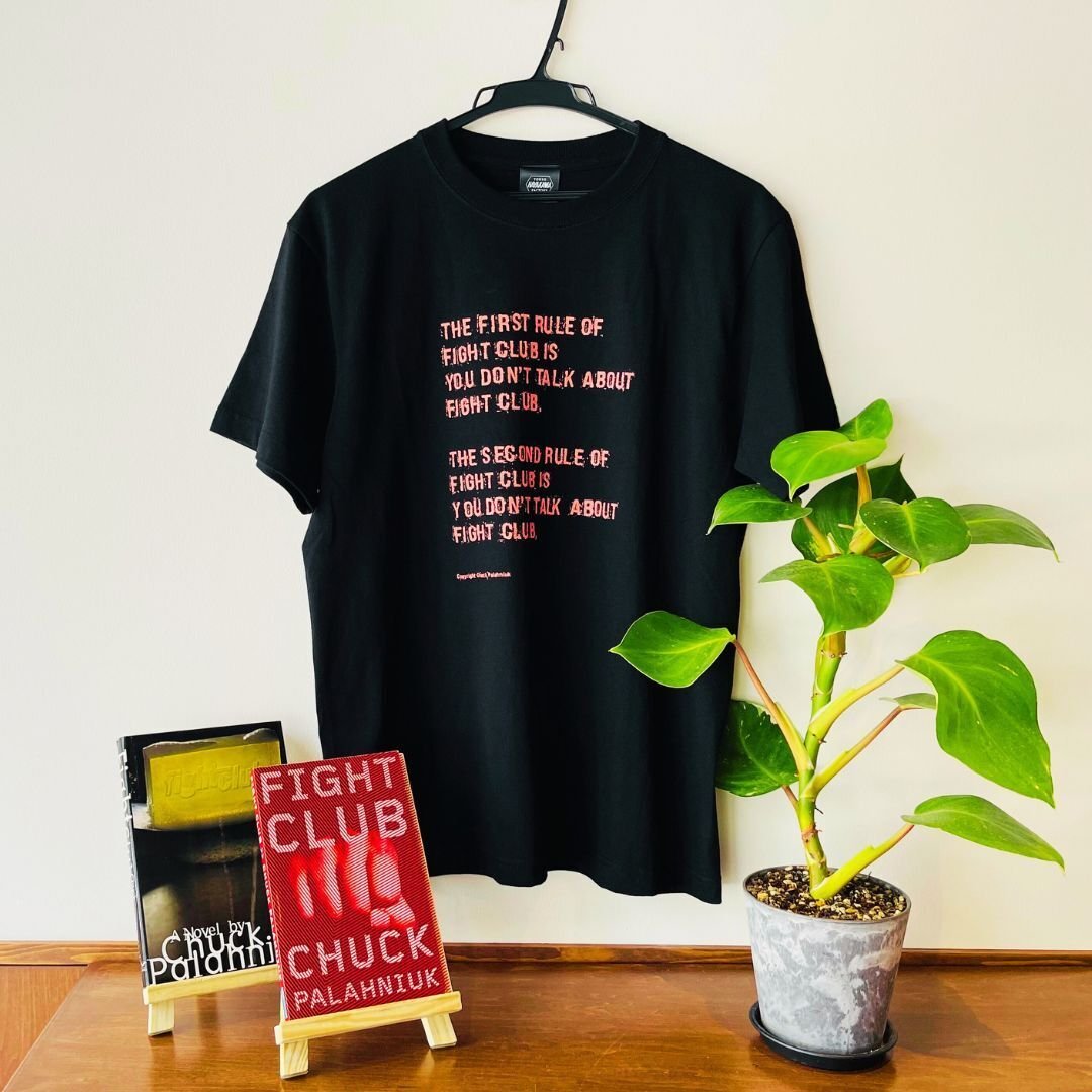 新品 映画 FIGHT CLUB ファイトクラブ Tシャツ ルール 紙タグ付 ファイトクラブ ©2014 Tシャツ 2XL 黒 映画 ムービーTシャツ