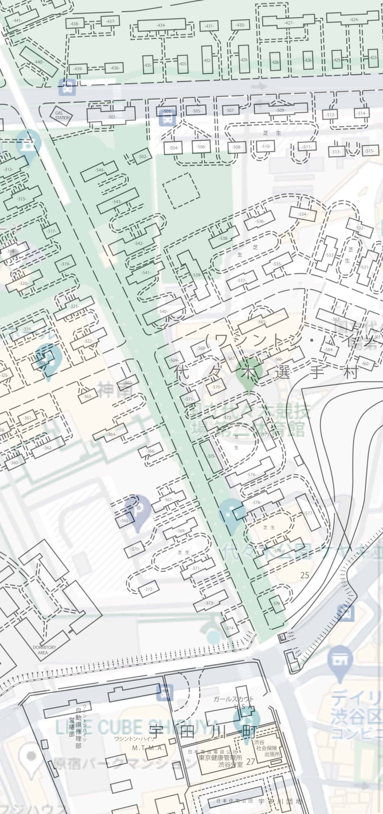 渋谷の歴史 vol.10「渋谷にあったアメリカ：ワシントン・ハイツの地図