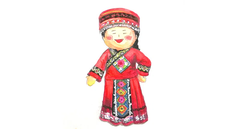 12月末までの出品☆ 白族 民族衣装 中国 少数民族 エスニック フォーク 