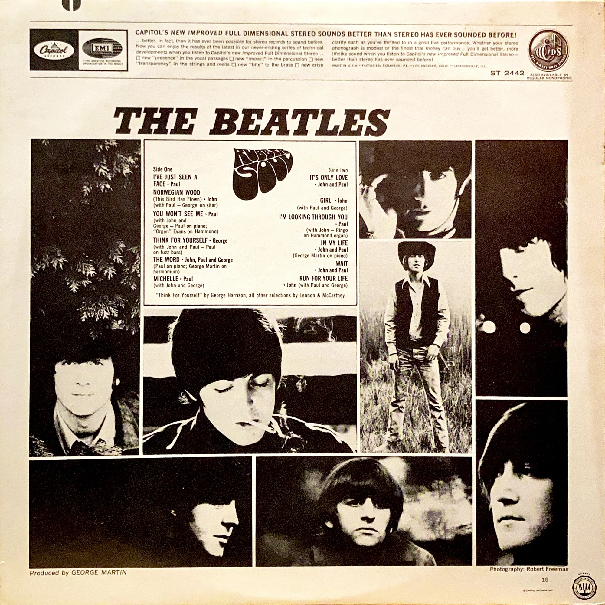 The Beatles『Rubber Soul』の再発アメリカ盤LP（Apple/Capitol ST 