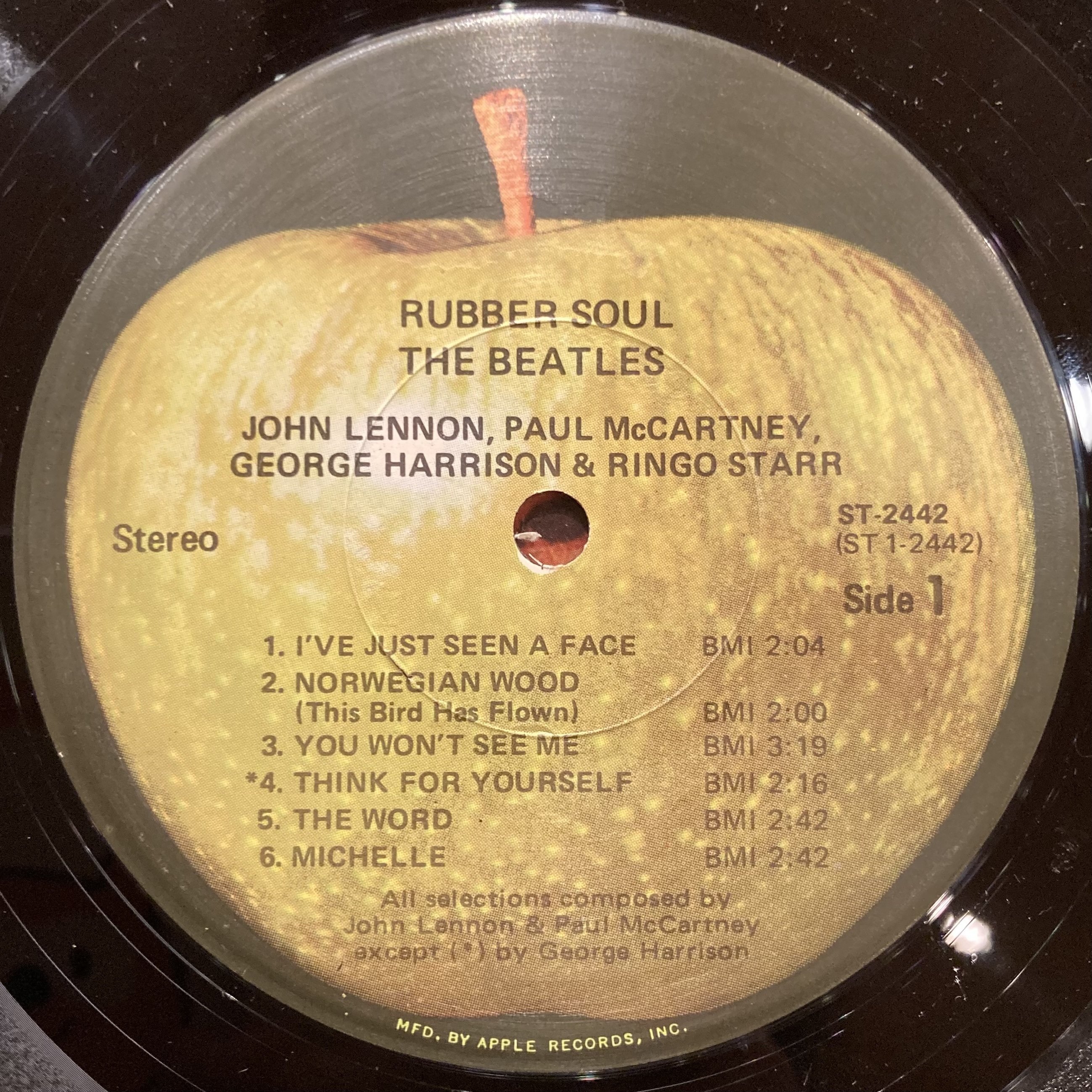The Beatles『Rubber Soul』の再発アメリカ盤LP(Apple/Capitol The Beatles『Rubber Soul』の再発アメリカ盤LP(Apple/Capitol