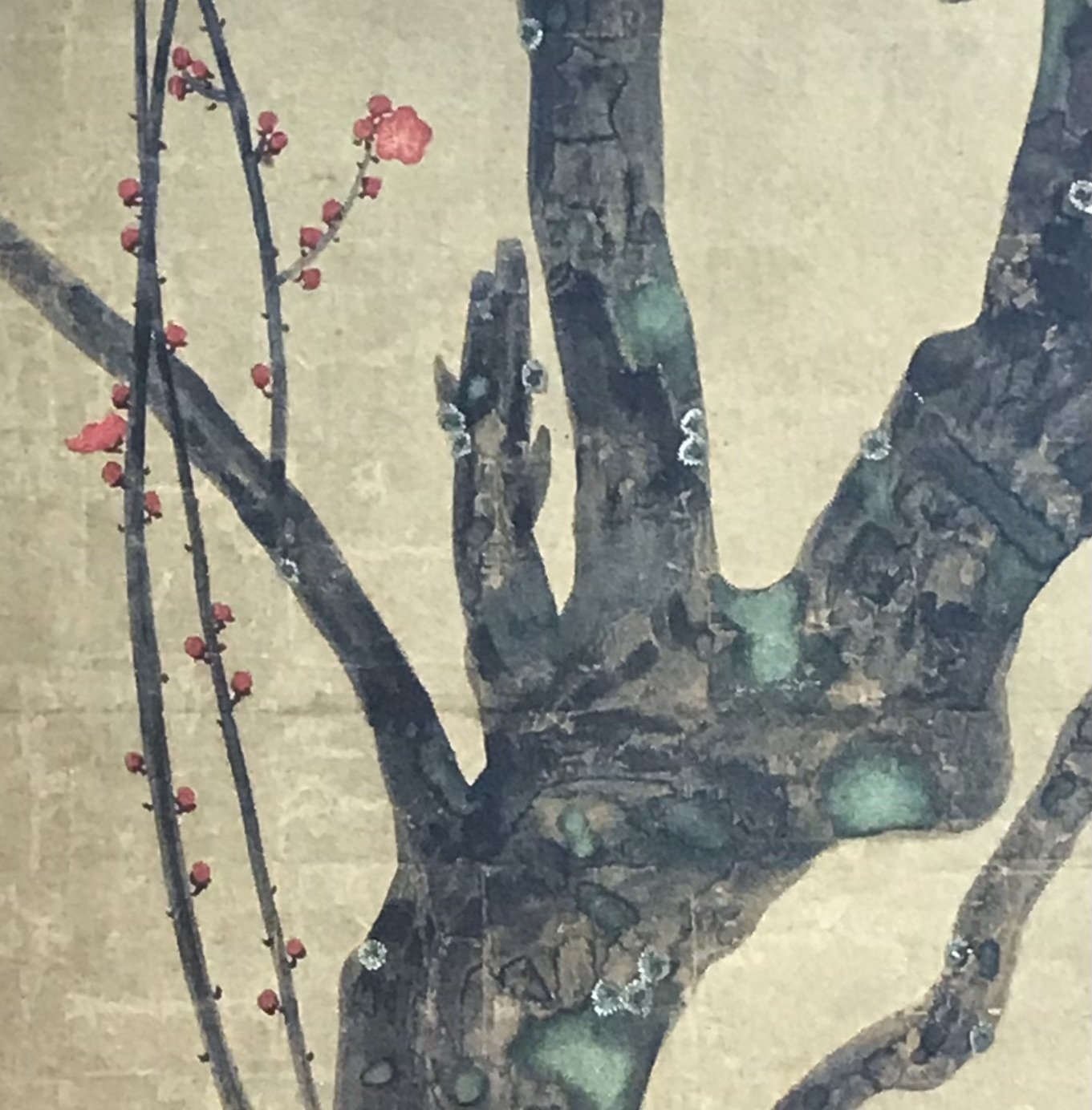 真作/雅堂/紅白梅小禽図/鶯図/ウグイス図/梅花図/名家伝来/AD-863 ファイル:Ogata Korin - RED AND WHITE PLUM BLOSSOMS (National