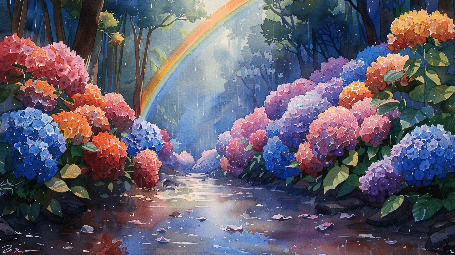 癒しの水彩画786 sunset 癒しの水彩画786 sunset