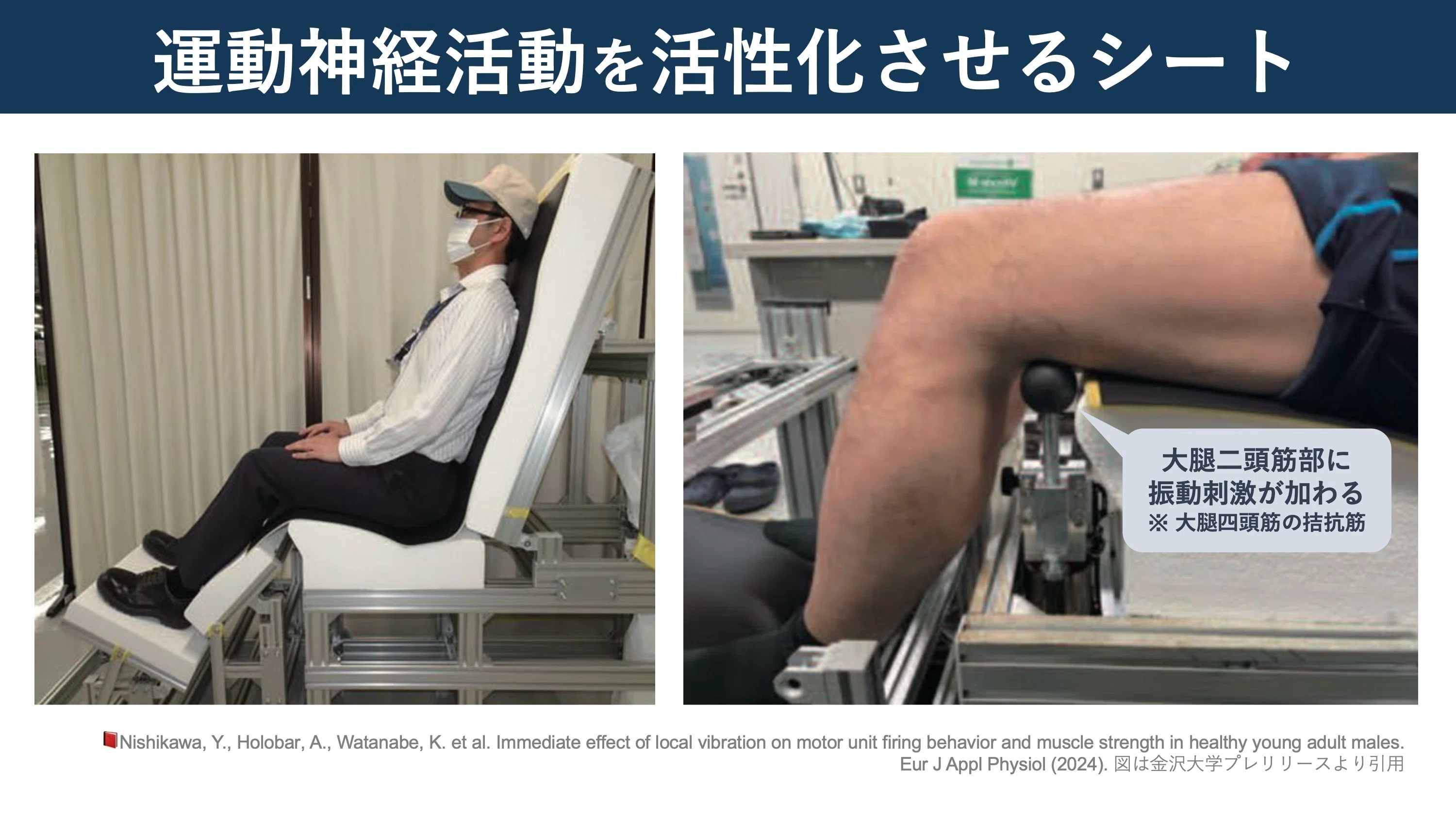 【中古】 全身振動の生体反応 運動神経を活性化させるシートが開発される｜Super Human | 理学療法士
