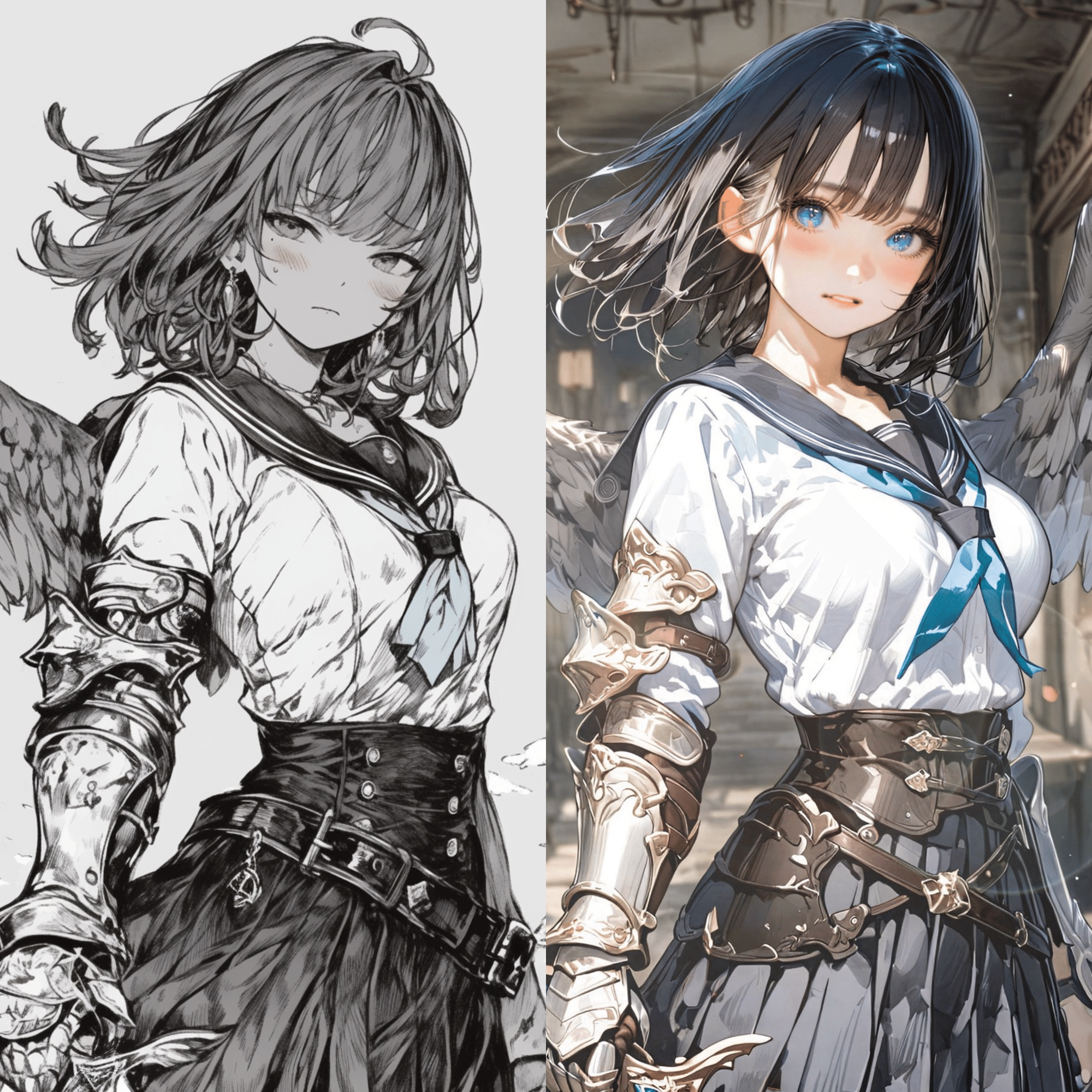 nijijourneyで元画像を生成してStable Diffusionで仕上げる画像生成AI