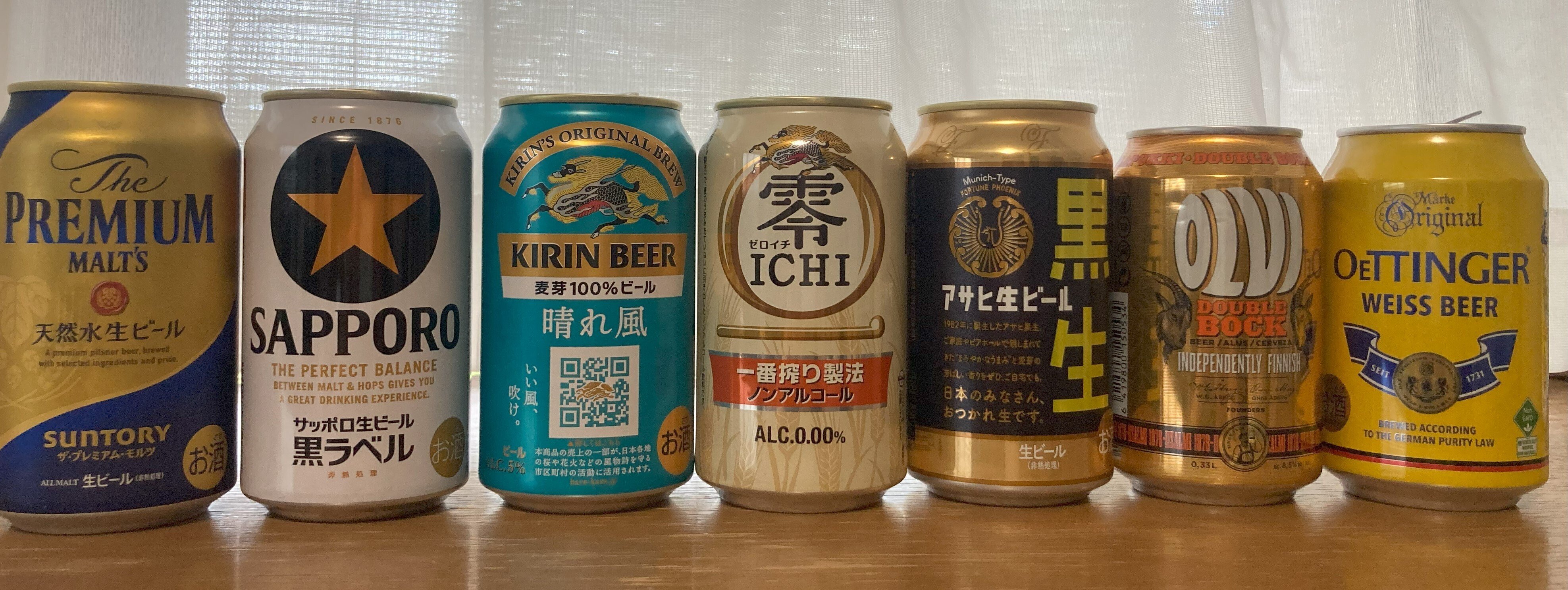 ビールの空き缶 8月になってから飲んだビール類の空き缶を並べてみました。｜Y.HASHI
