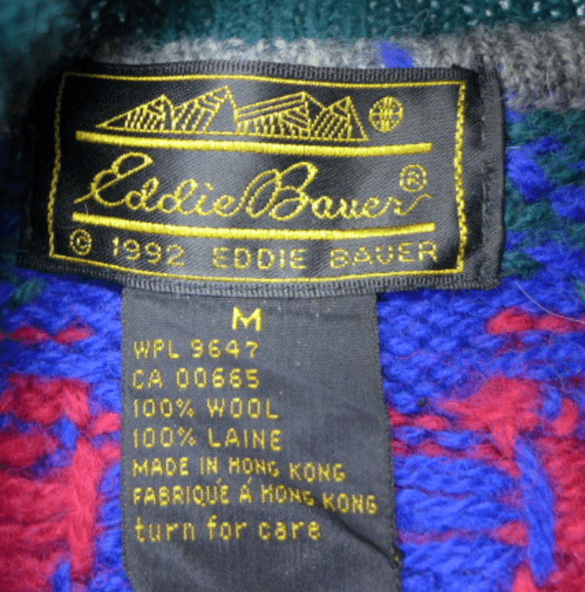 Eddie Bauer ナイロンジャケット 90s 古着 黒タグ エディーバウアー年代別タグ｜REO vintage