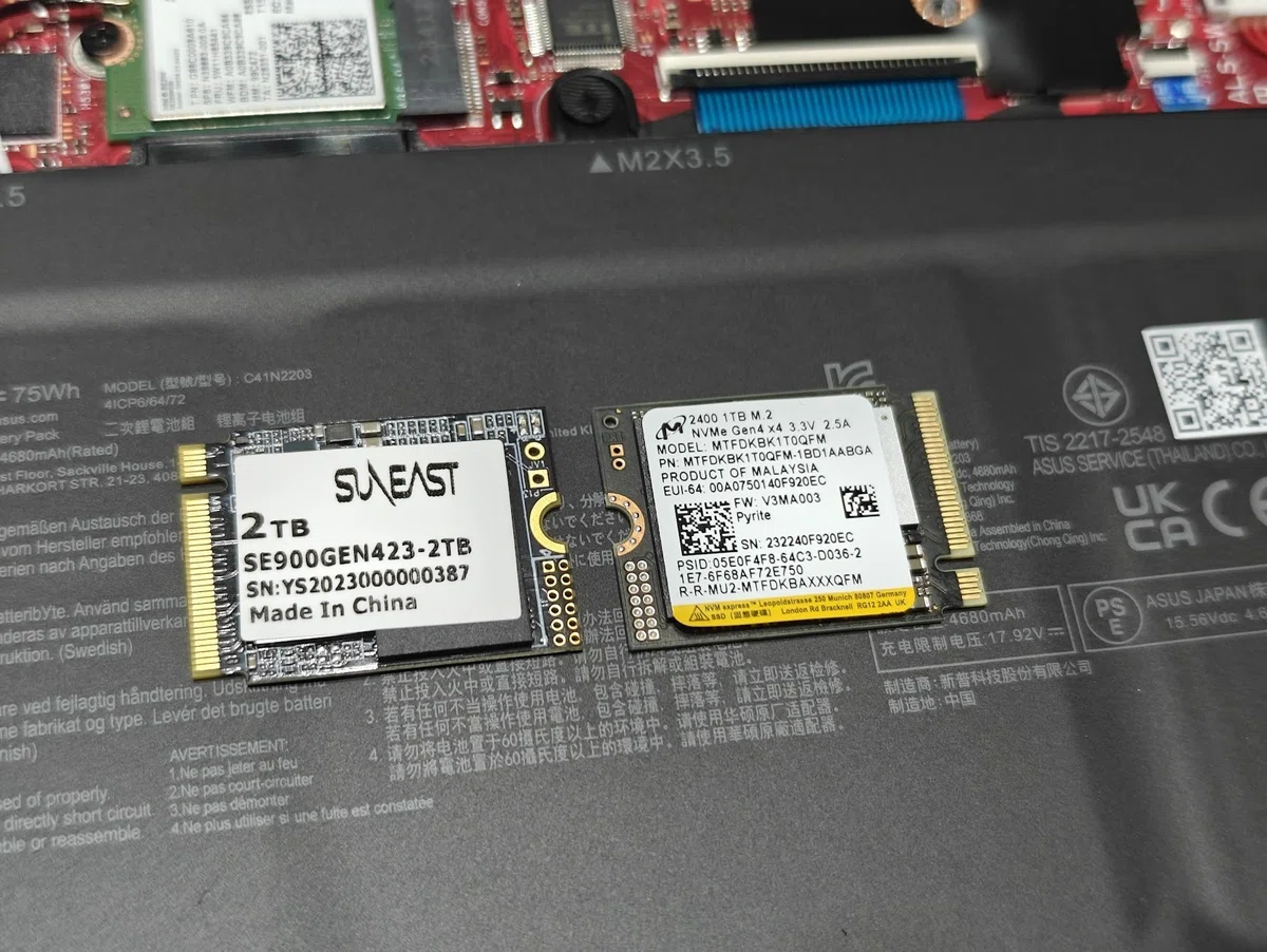 ROG Flow X13 2023のSSD換装など｜degai / Hashikami-cho