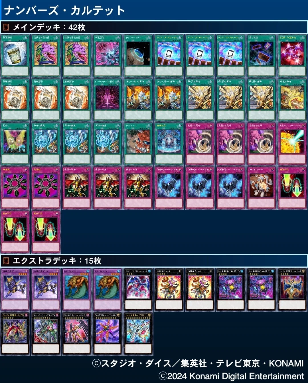 デッキ紹介】ナンバーズ・カルテット【遊戯王OCG】｜天然カエル